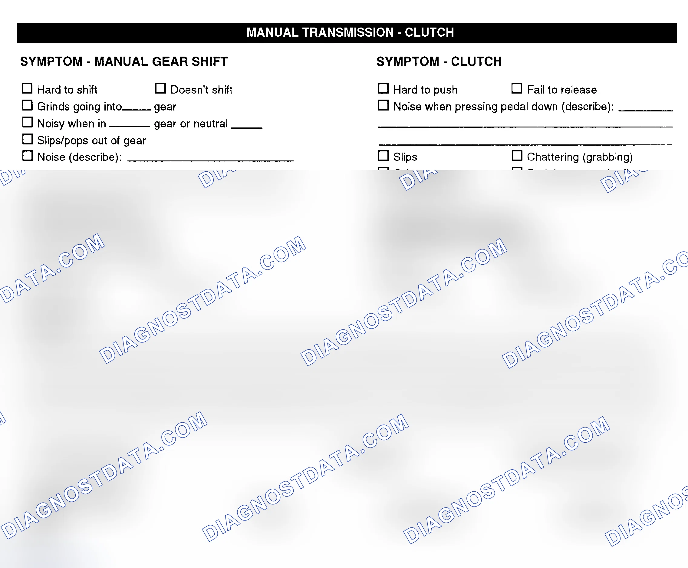 Scheme 10: Manual Transmission & Clutch