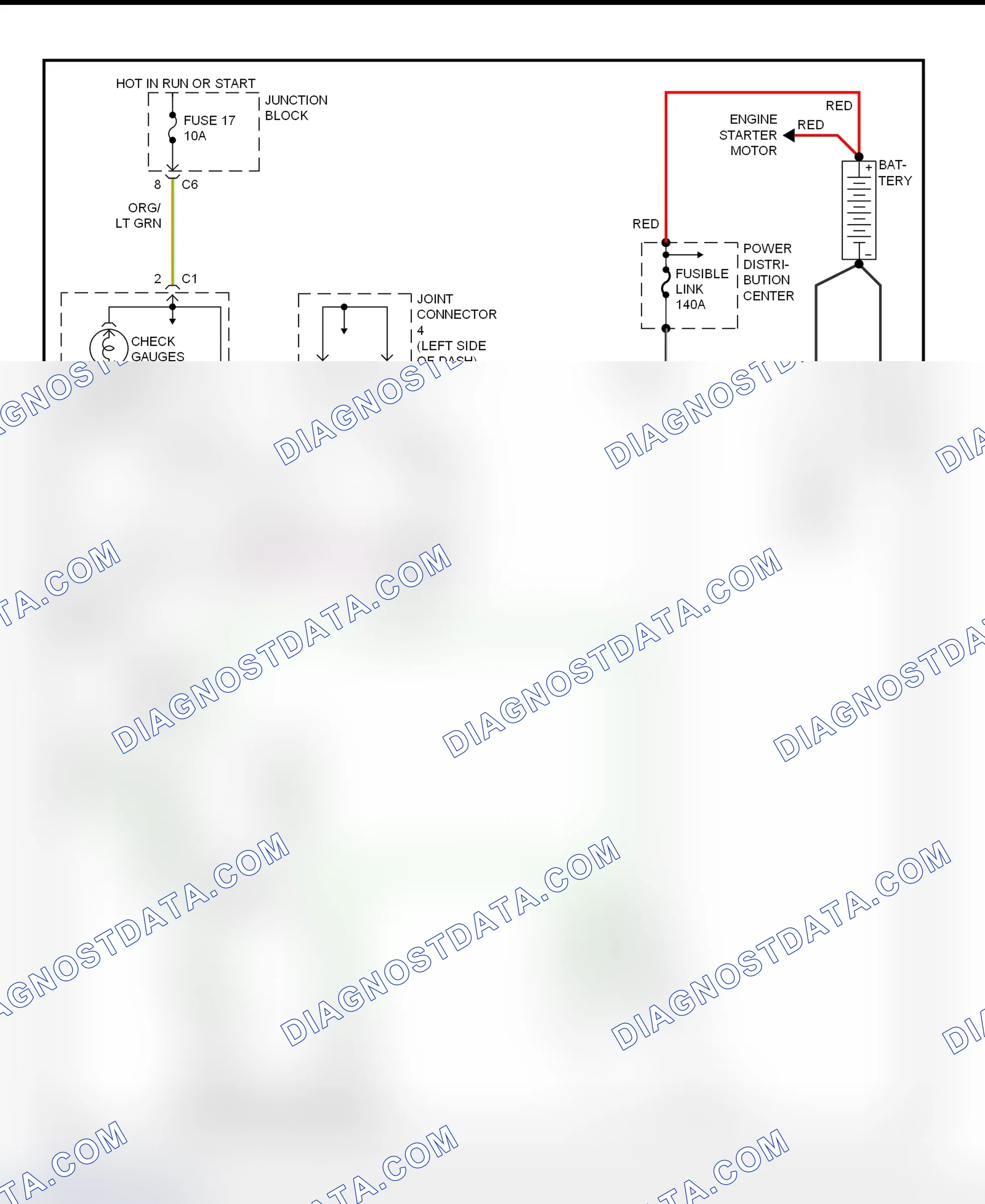 Scheme 1: Charging System Wiring Diagram (Dakota)