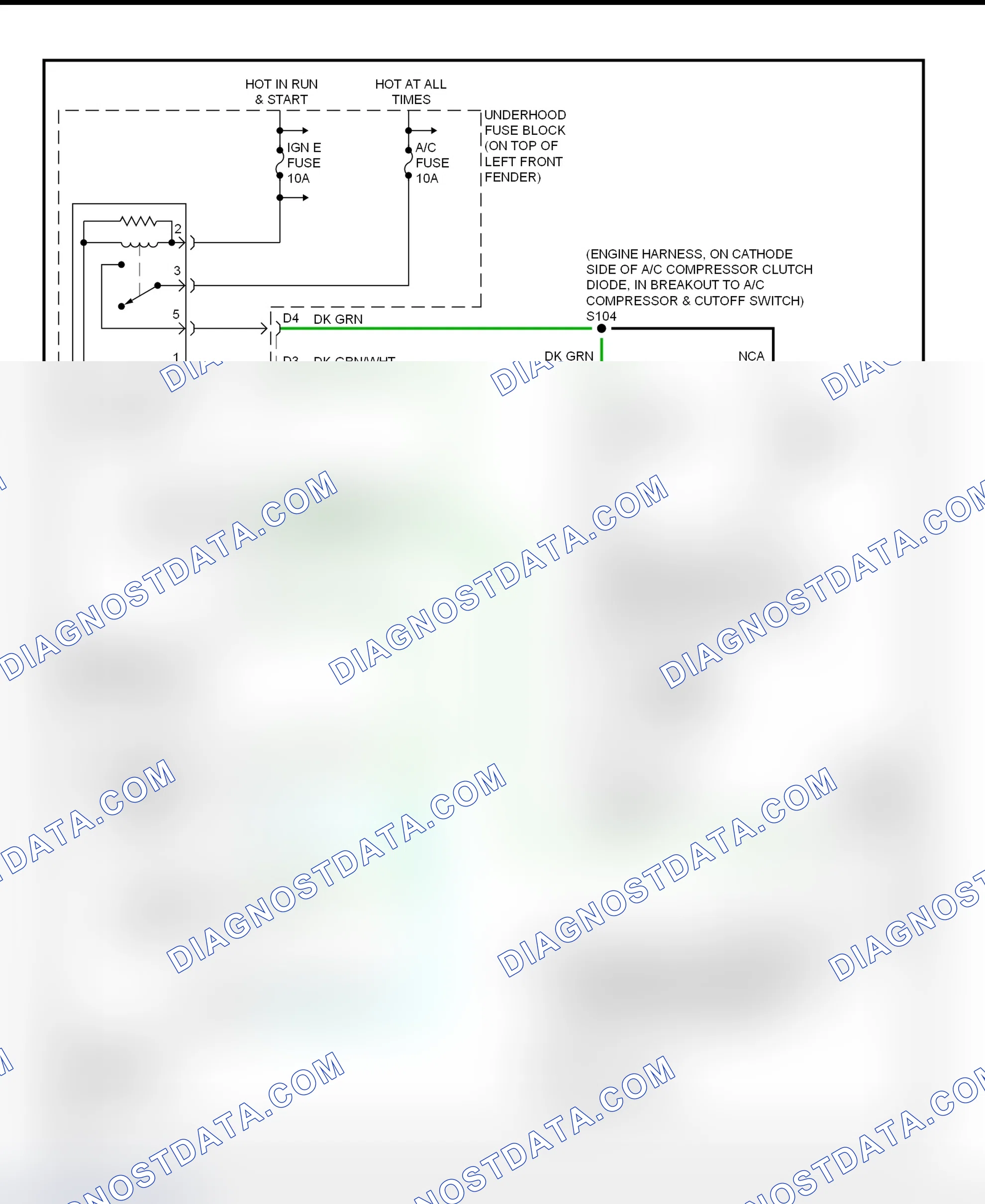 Scheme 8: A/C Compressor Clutch Control Circuit Wiring Diagram (2000-01 Blazer, Bravada, Envoy & Jimmy - With Automatic A/C-Heater System)