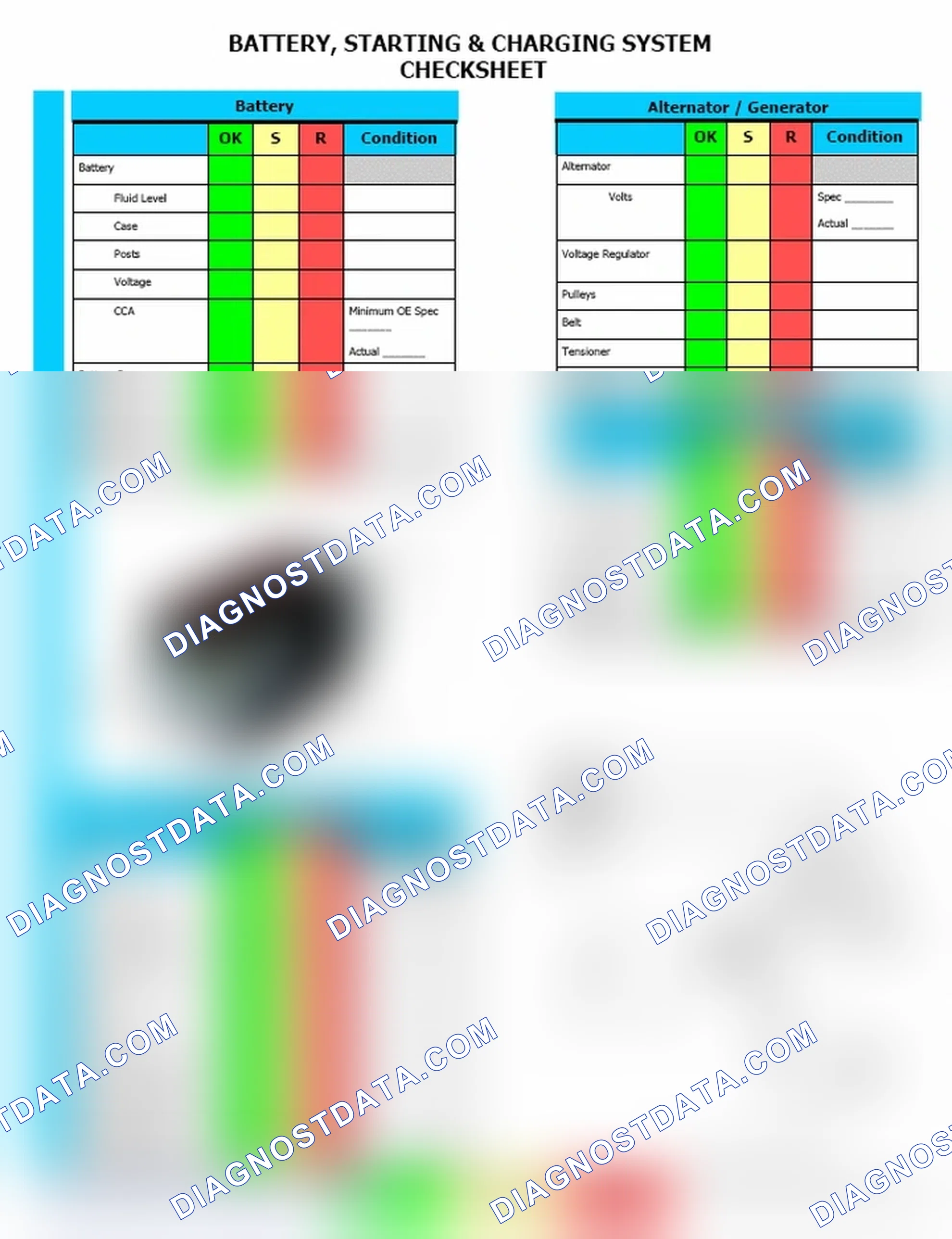 Scheme 4: Battery, Starting & Charging System Checksheet (2 Of 2)