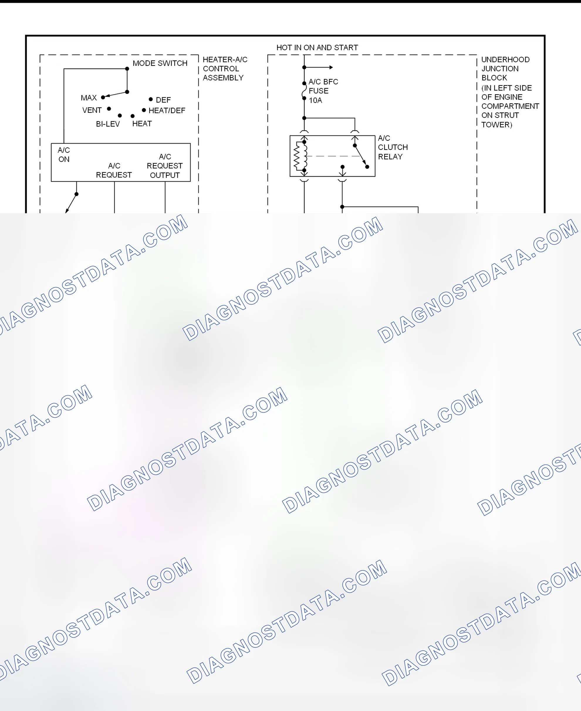 Scheme 1: A/C Compressor Clutch Control Circuit Wiring Diagram (Alero & Grand Am)