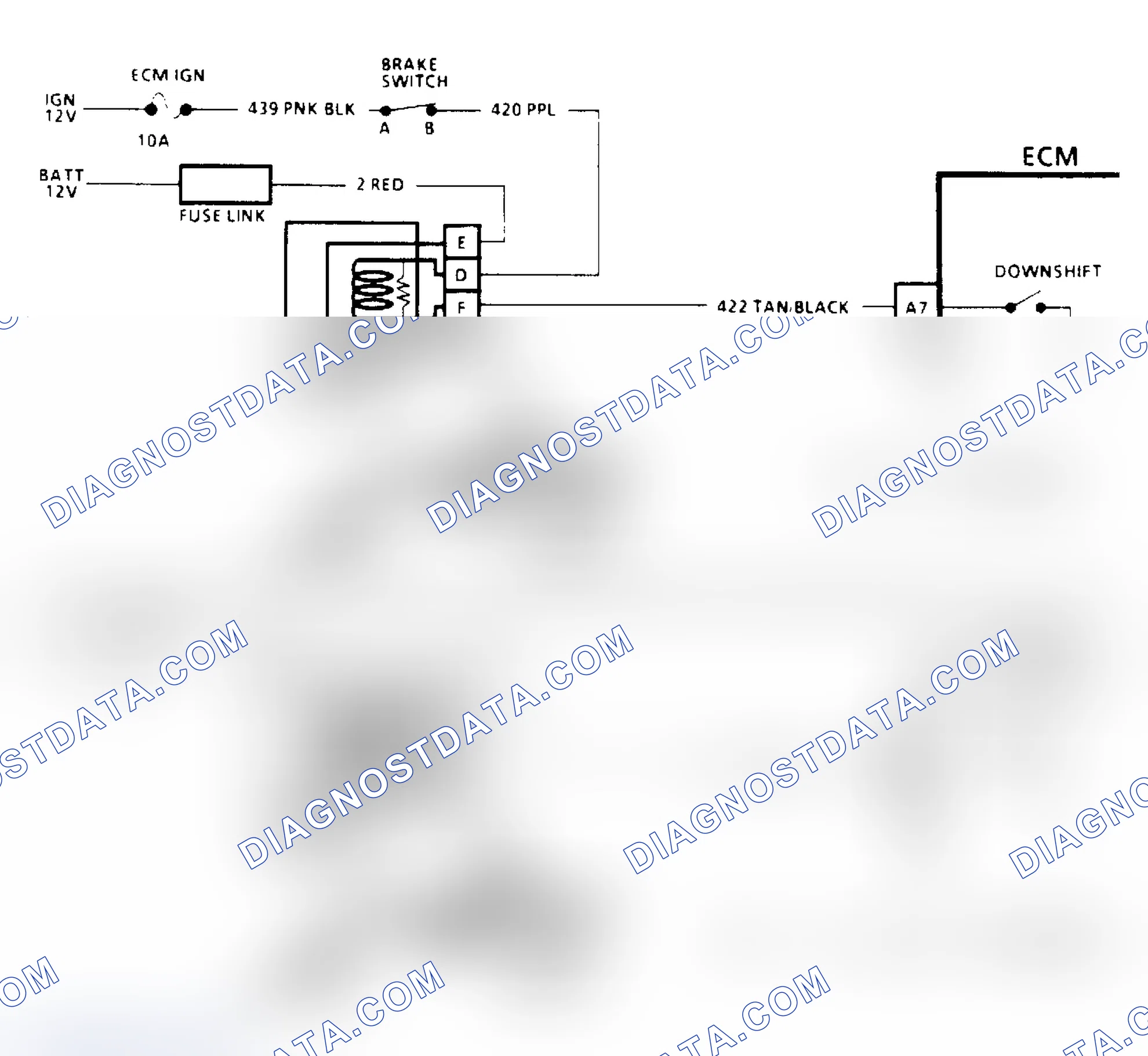 Scheme 137: THM 400 Downshift Control Electrical Diagnosis Schematic