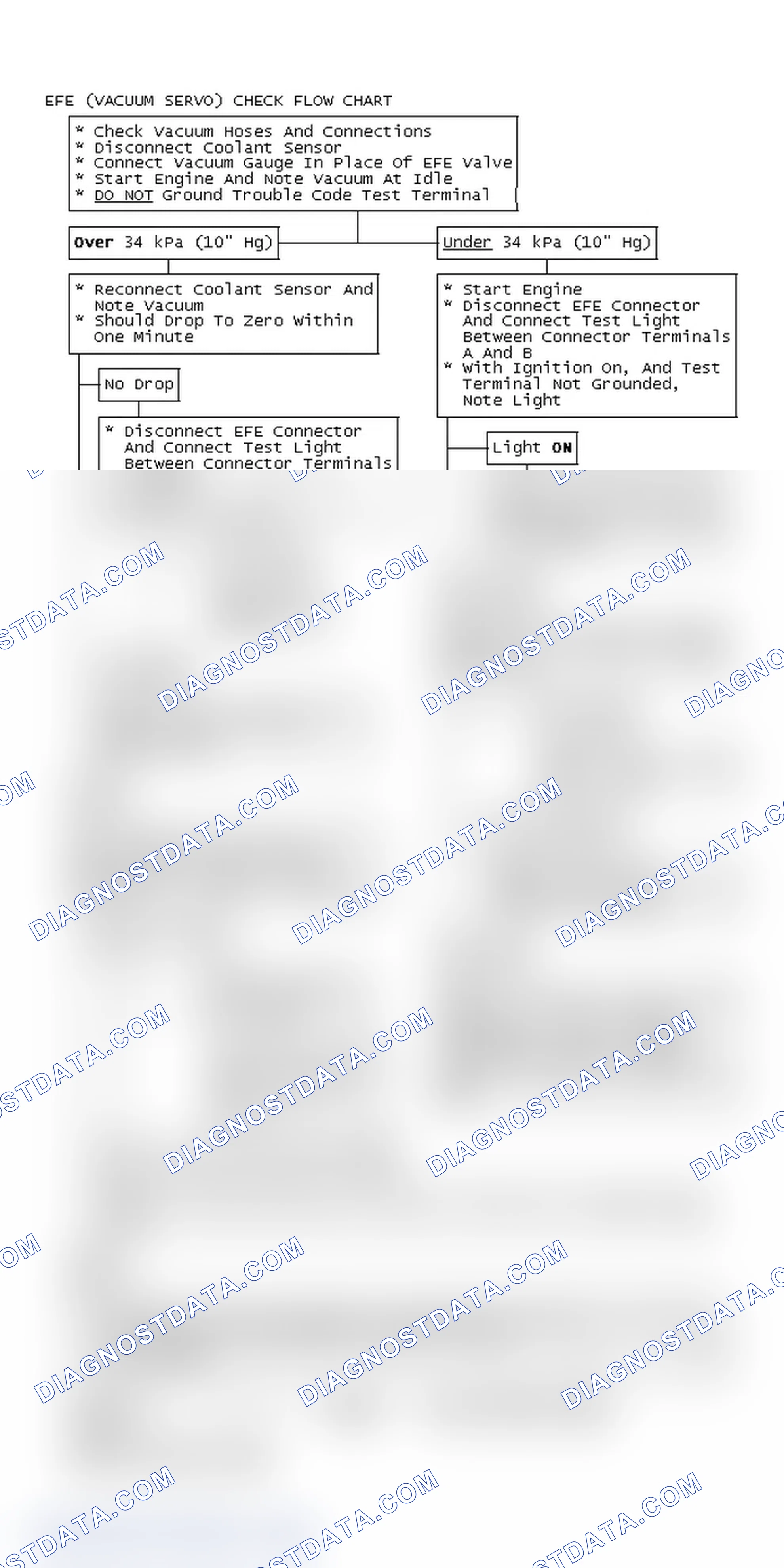Scheme 112: EFE (Vacuum Servo) Check Flow Chart