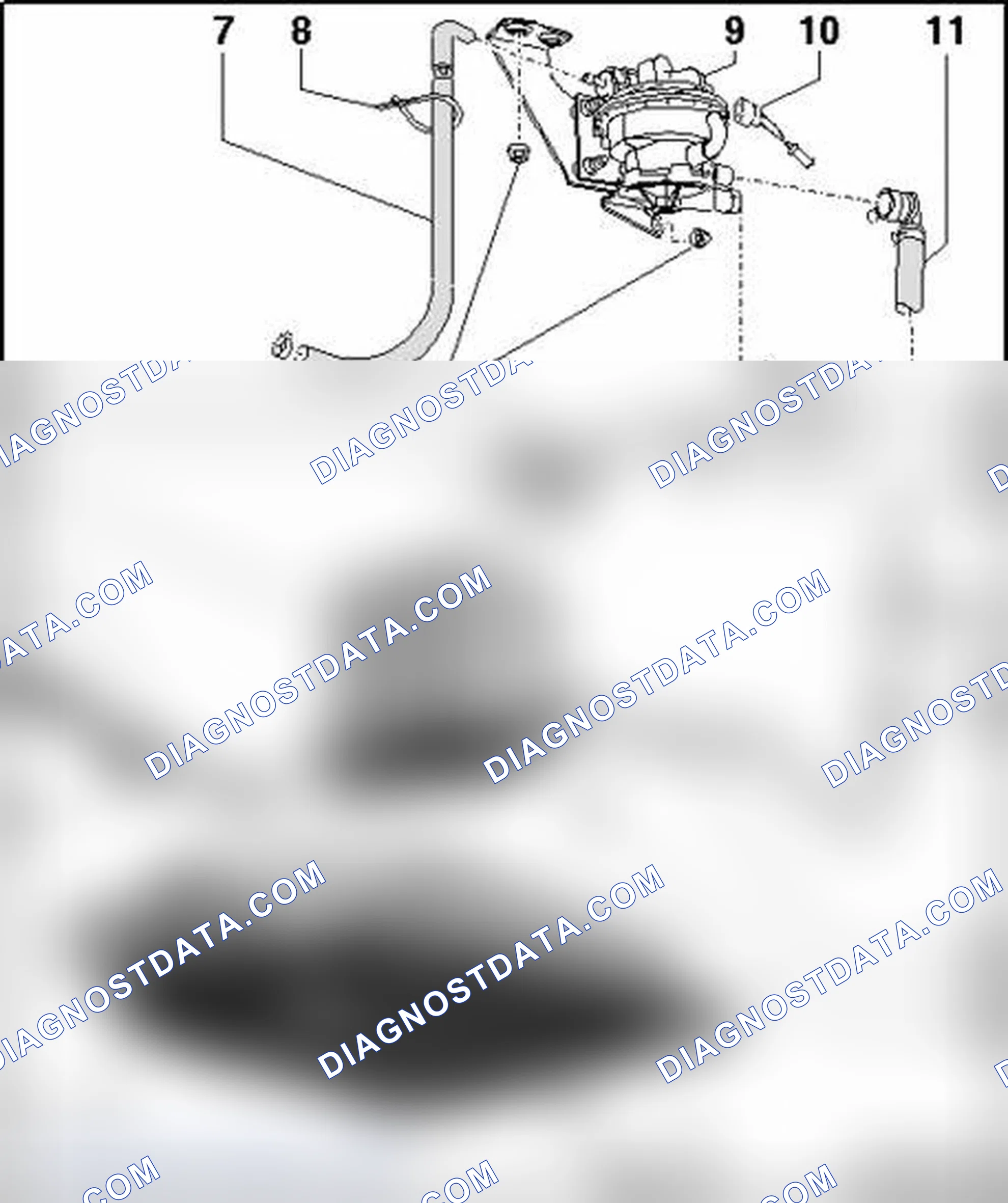 Scheme 326: EVAP canister/leak detection system, 8-cyl. FSI engine (Audi RS4), component overview