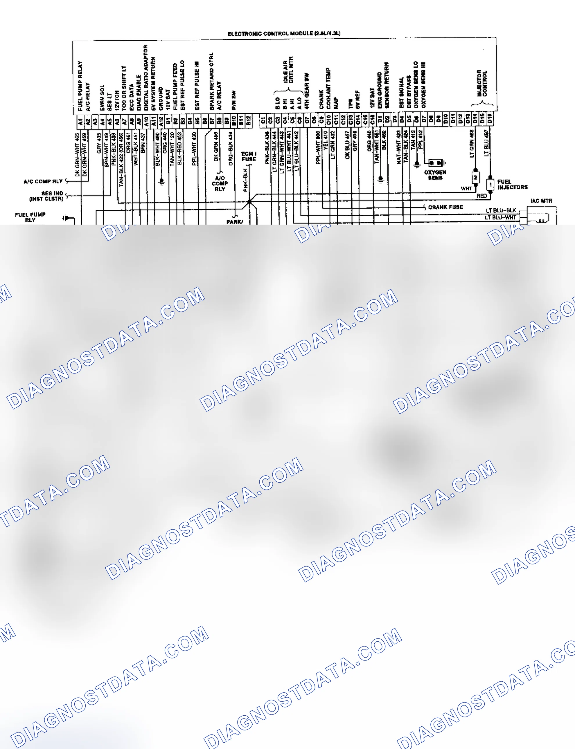 Scheme 22: "S" & "T" Series 2.8L & 4.3L TBI/CCC Wiring Diagram