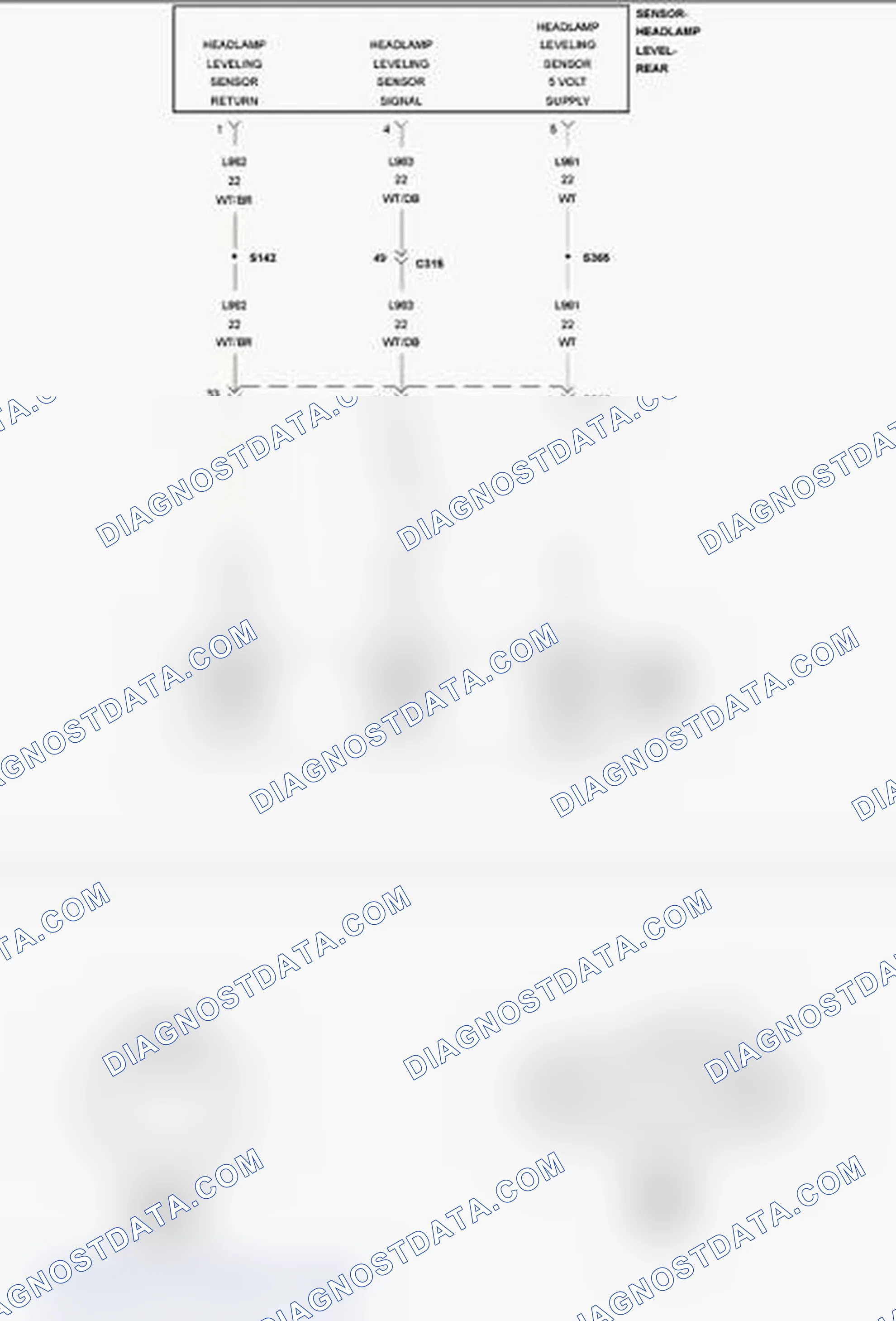 Scheme 11: B1681-00-REAR HEADLAMP LEVELING SENSOR CIRCUIT PERFORMANCE