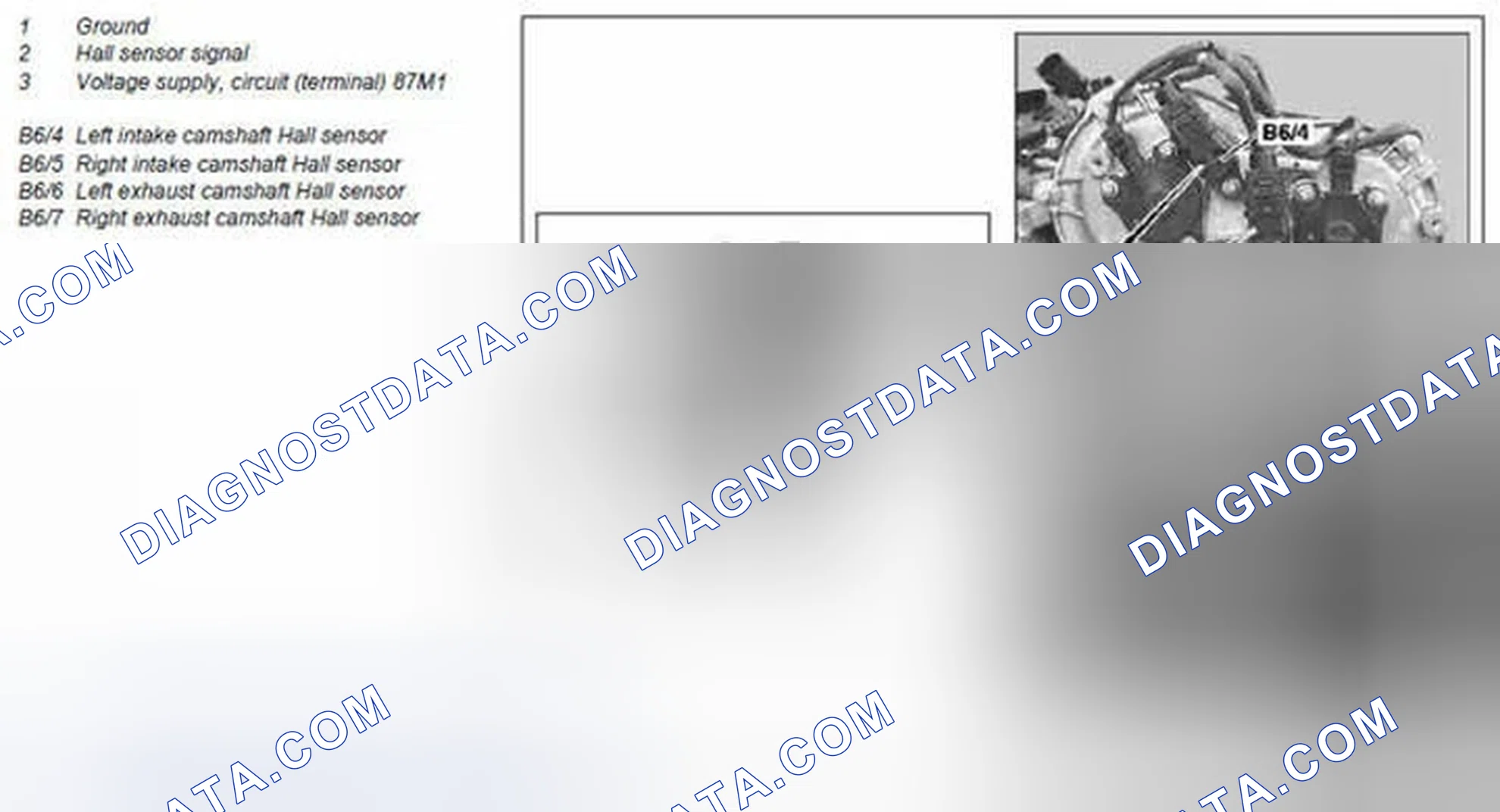 Scheme 90: Component description for a camshaft Hall sensor - GF07.04-P-6020V