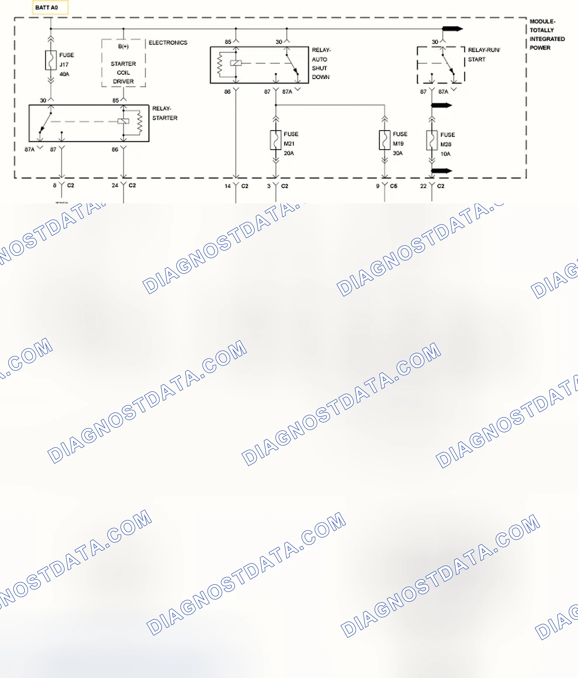 Scheme 44: CHECKING THE ECM POWER AND GROUND CIRCUITS