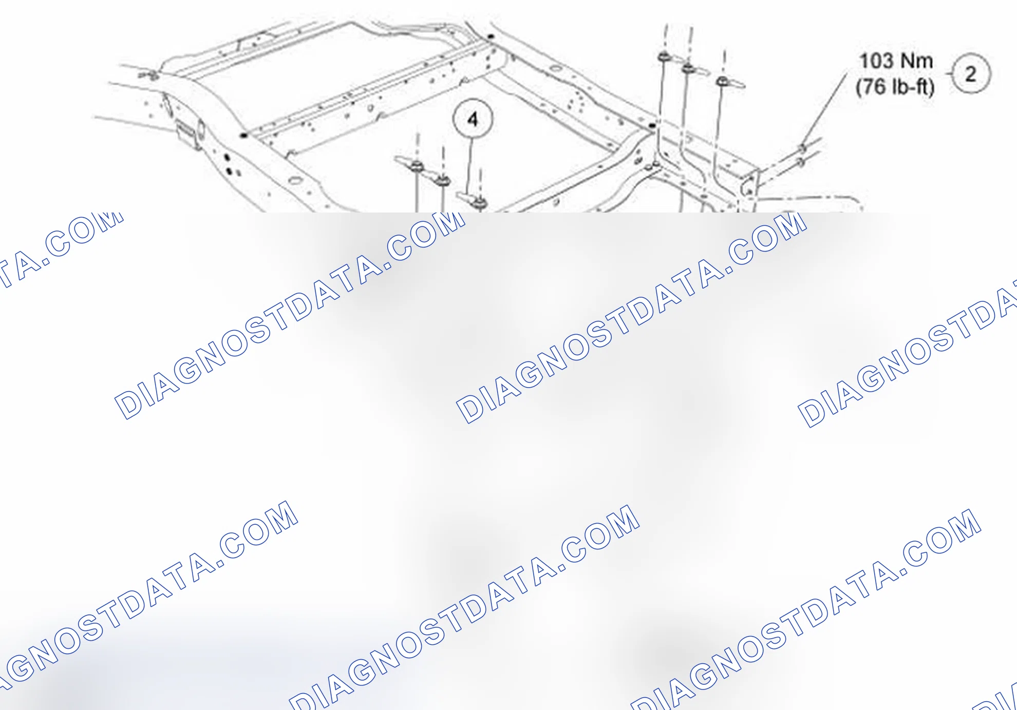 Scheme 12: Rear Suspension Crossmember and Aft-of-Fuel Tank Crossmember - 176 in Wheelbase