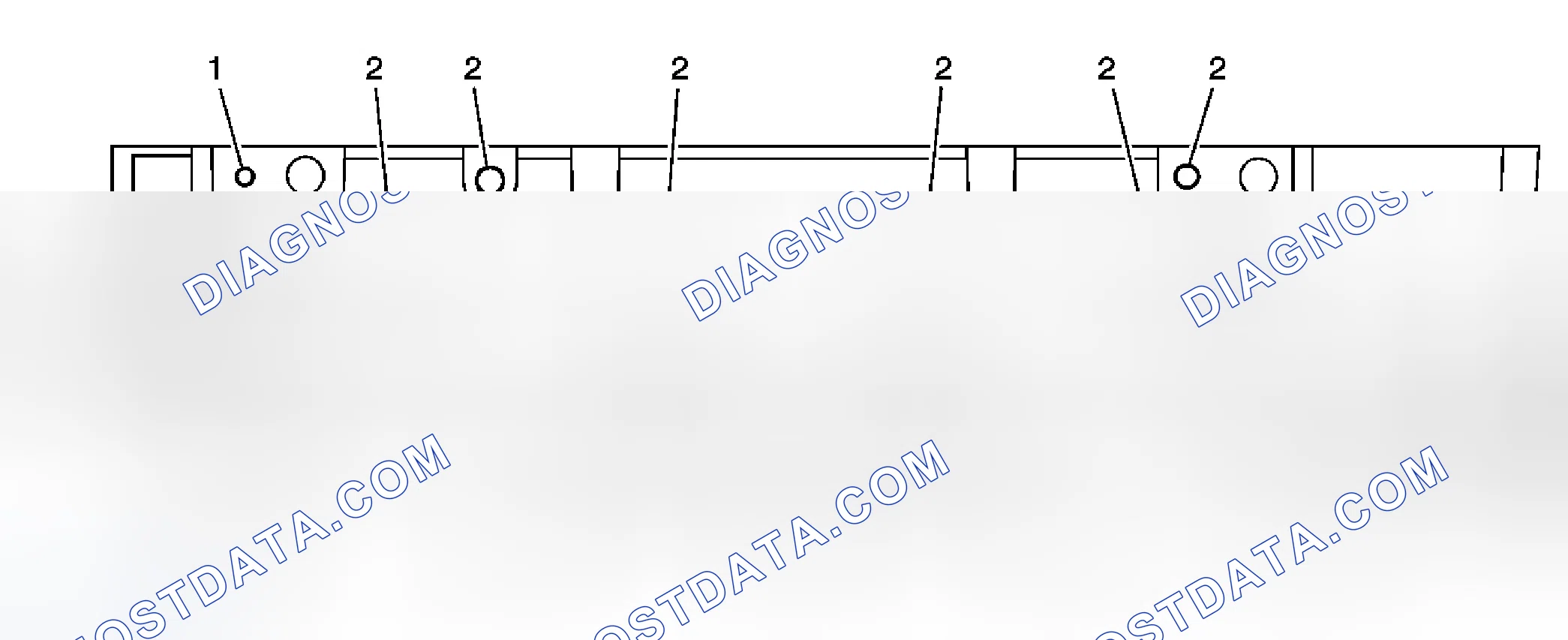 Scheme 104: Cylinder Head - Exhaust Manifold Deck View