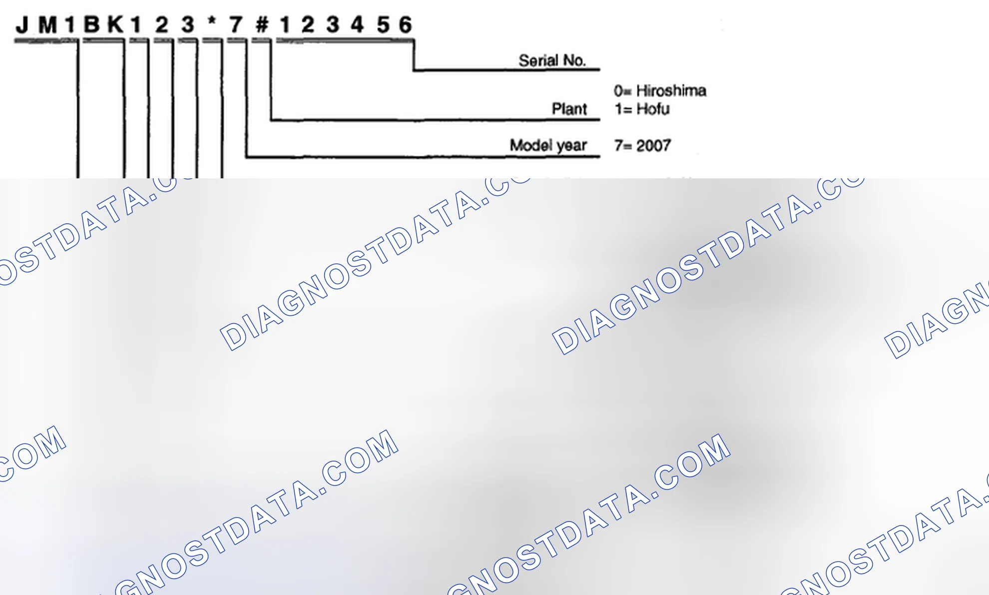 Scheme 1: VEHICLE IDENTIFICATION NUMBER (VIN) CODE