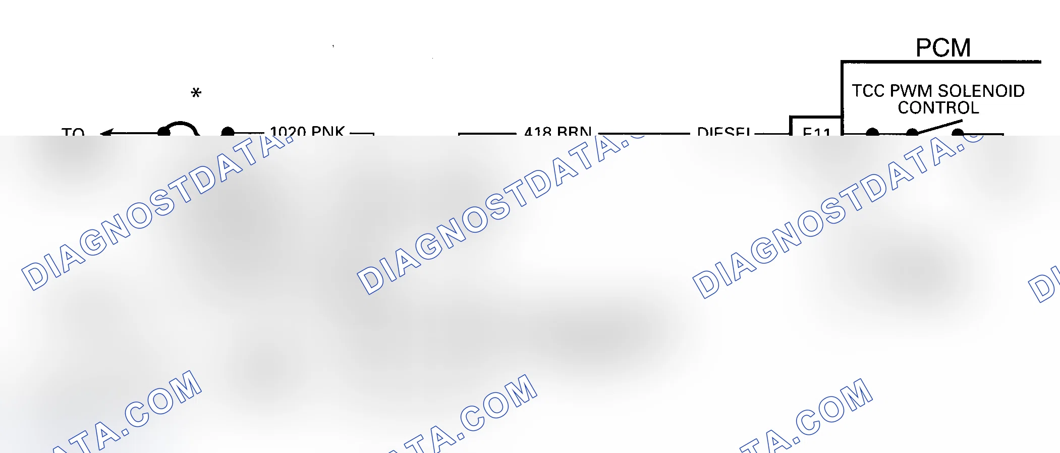 Scheme 203: DTC 83 Schematic (4L60-E) TCC PWM Solenoid Circuit Fault