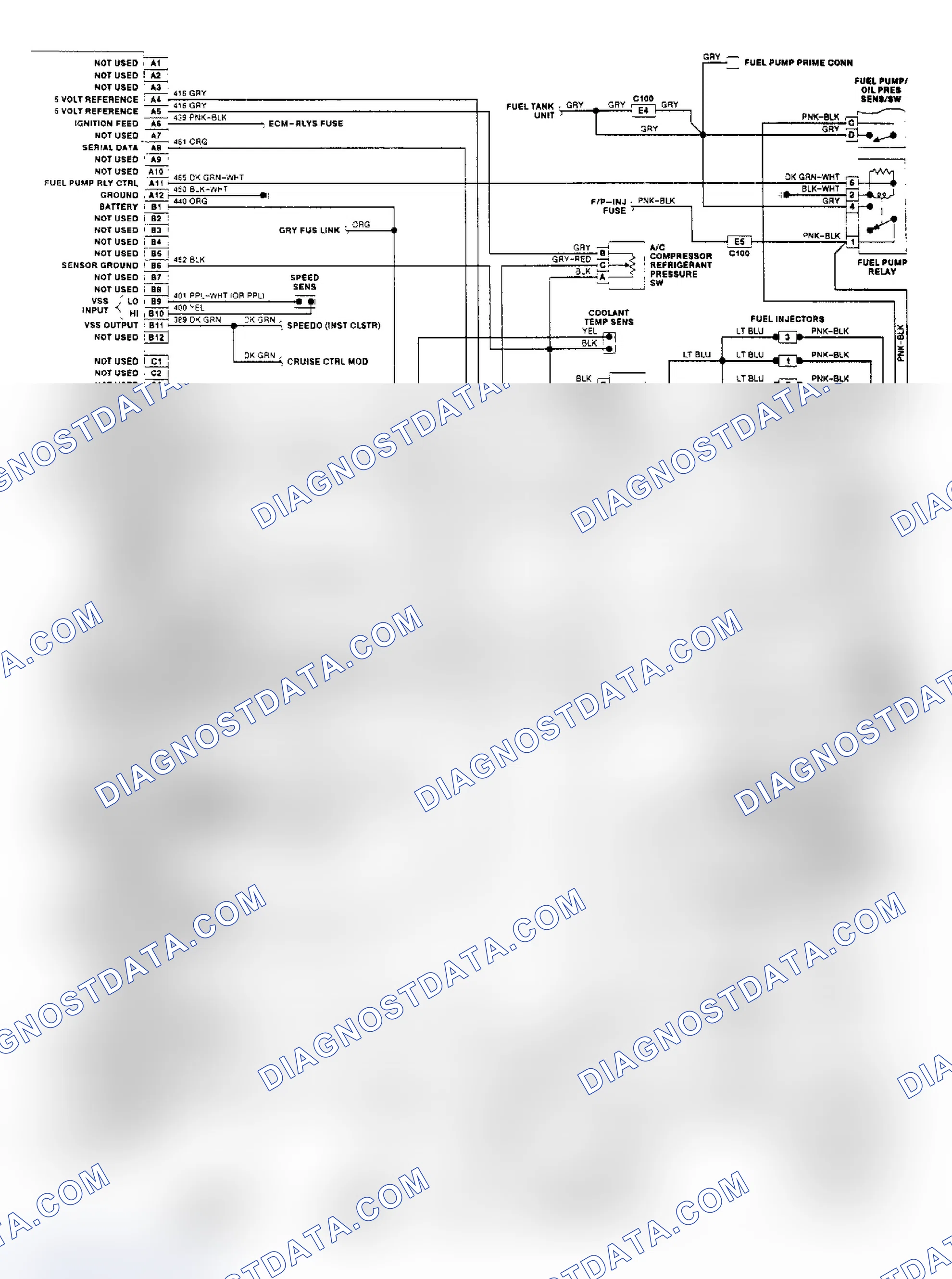 Scheme 491: PFI Wiring Diagram (3.3L VIN N, "N" Body)