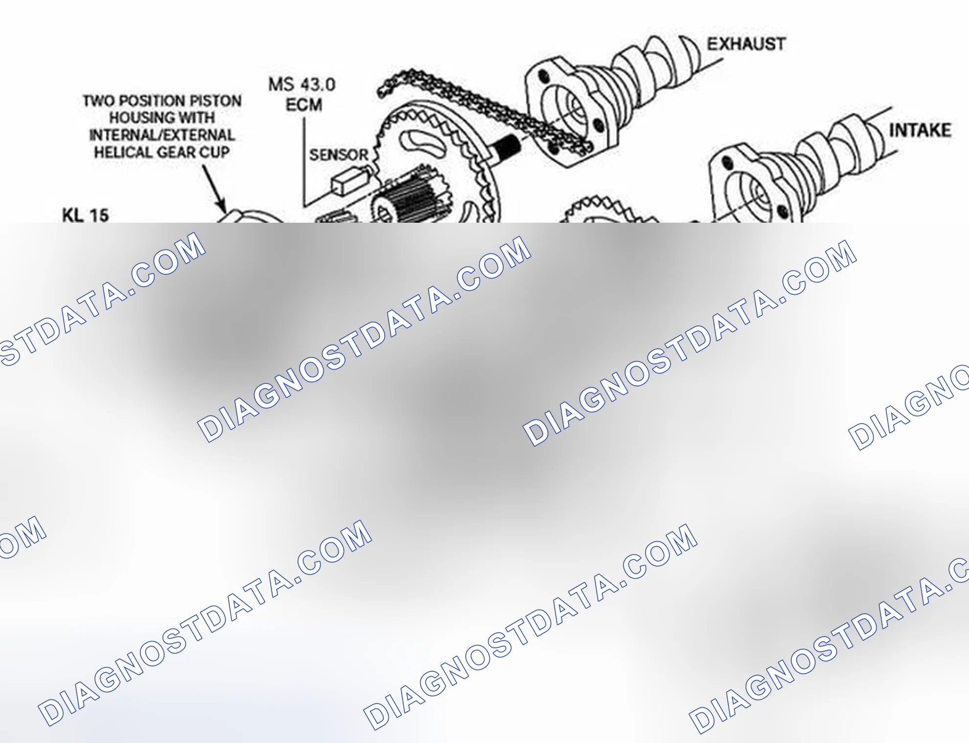 Scheme 447: Locating Camshaft Sensor Intake And Exhaust Camshafts