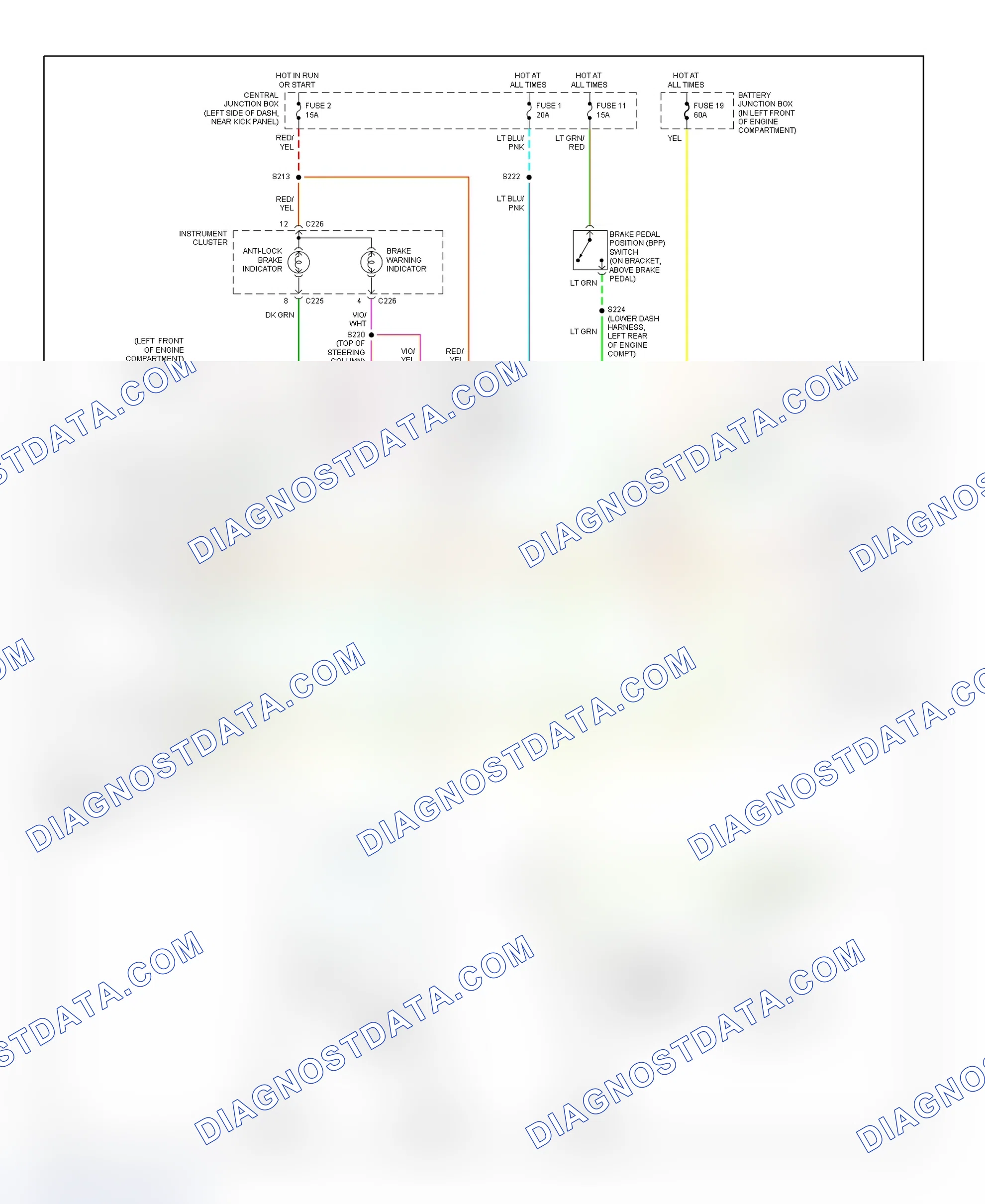 Fig. 4: Anti-Lock Brake System Wiring Diagram (1999 Econoline Van - 4WAL)