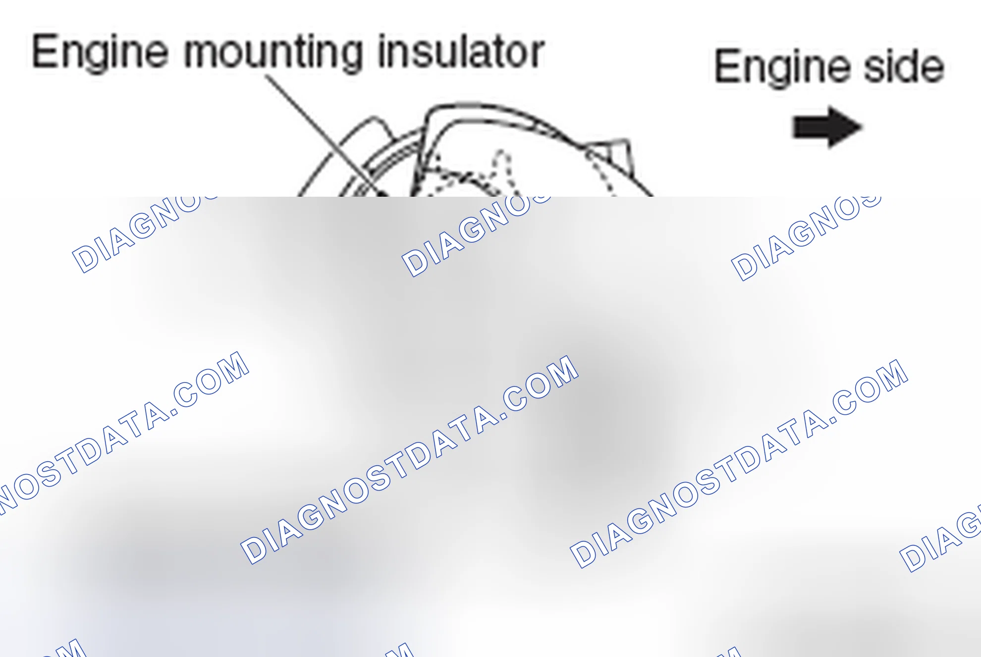 Scheme 255: >> A << ENGINE MOUNTING INSULATOR STOPPER INSTALLATION