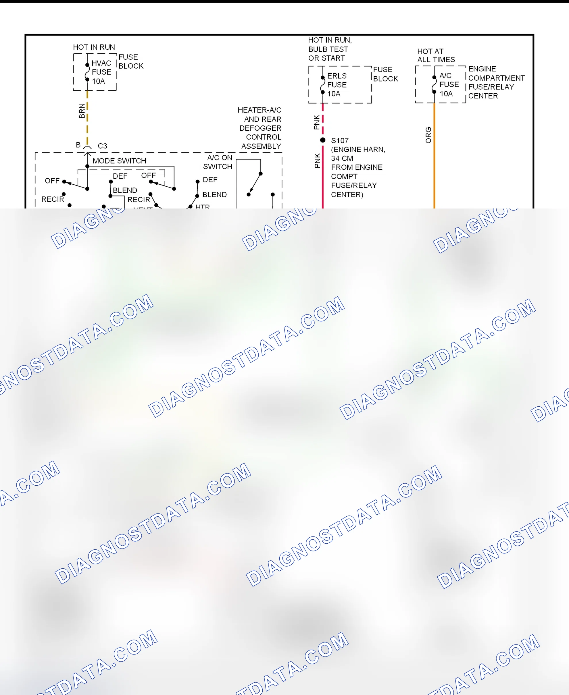 Scheme 9: A/C Compressor Clutch Control Circuit Wiring Diagram (Cavalier & Sunfire)