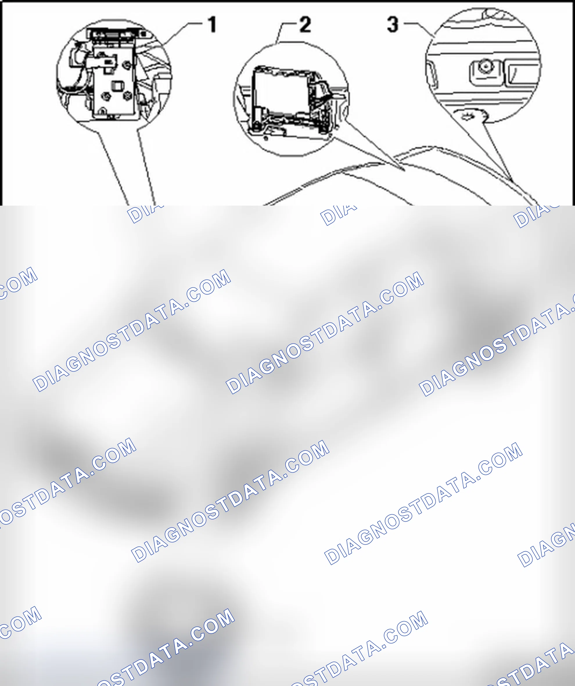 Scheme 135: Component locations, sedan