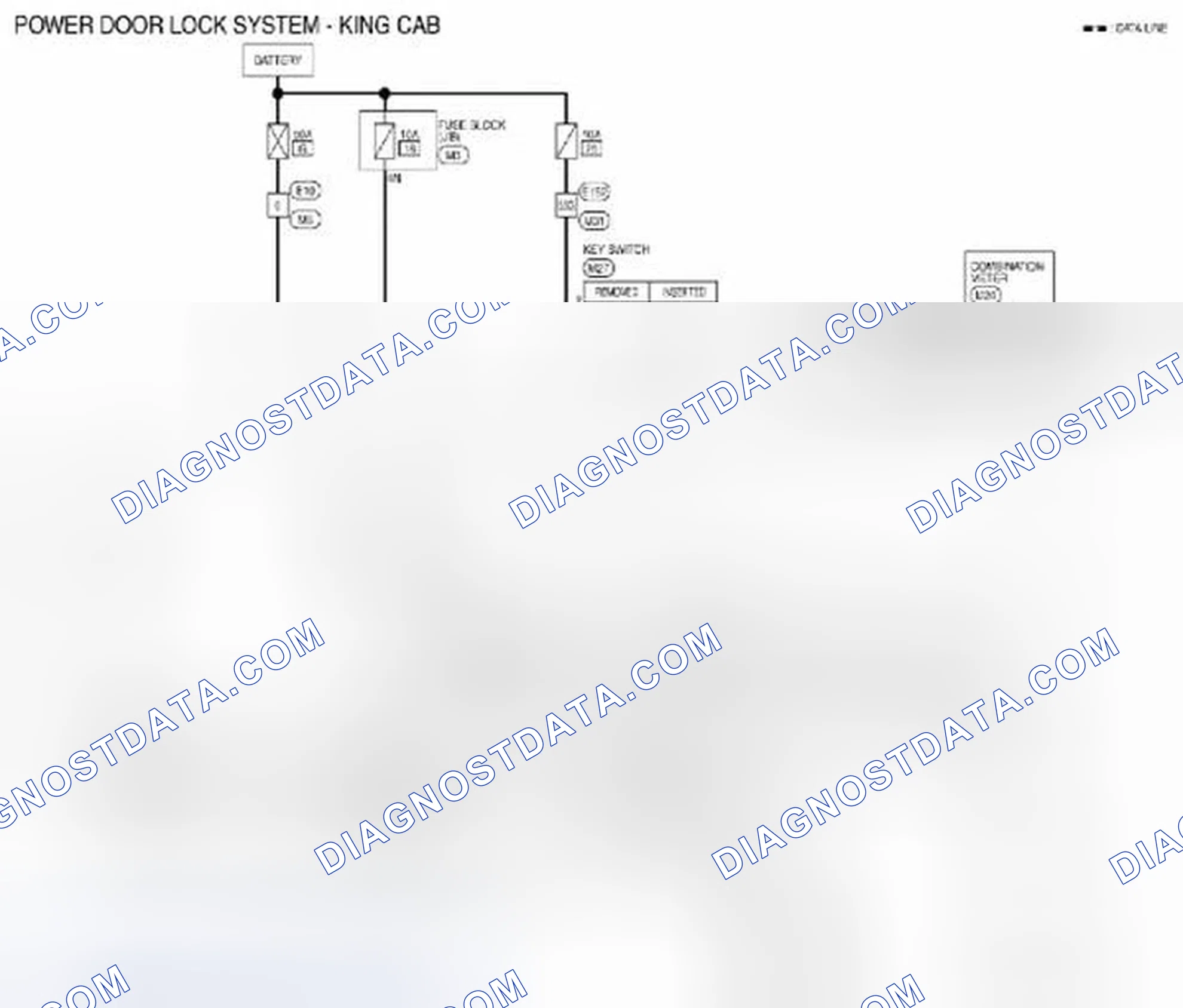 Scheme 211: Power Door Lock System: Wiring Diagram [King Cab]