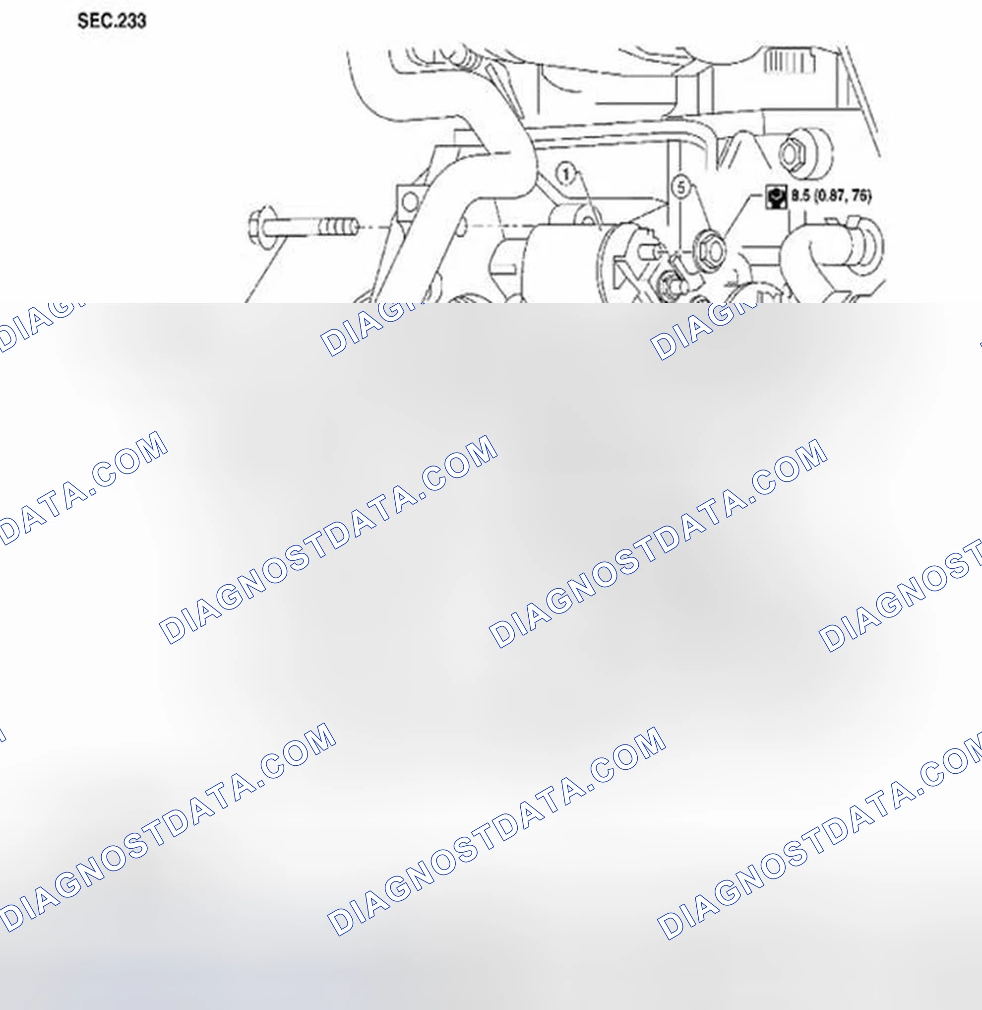 Scheme 13: Starter Motor: Removal and Installation (QR25DE)