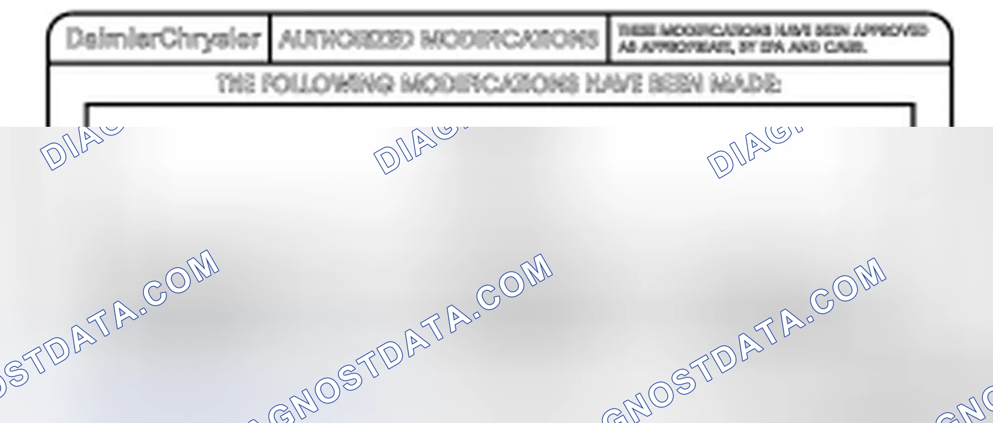 Scheme 701: SECTION 3 - AUTHORIZED MODIFICATION LABEL