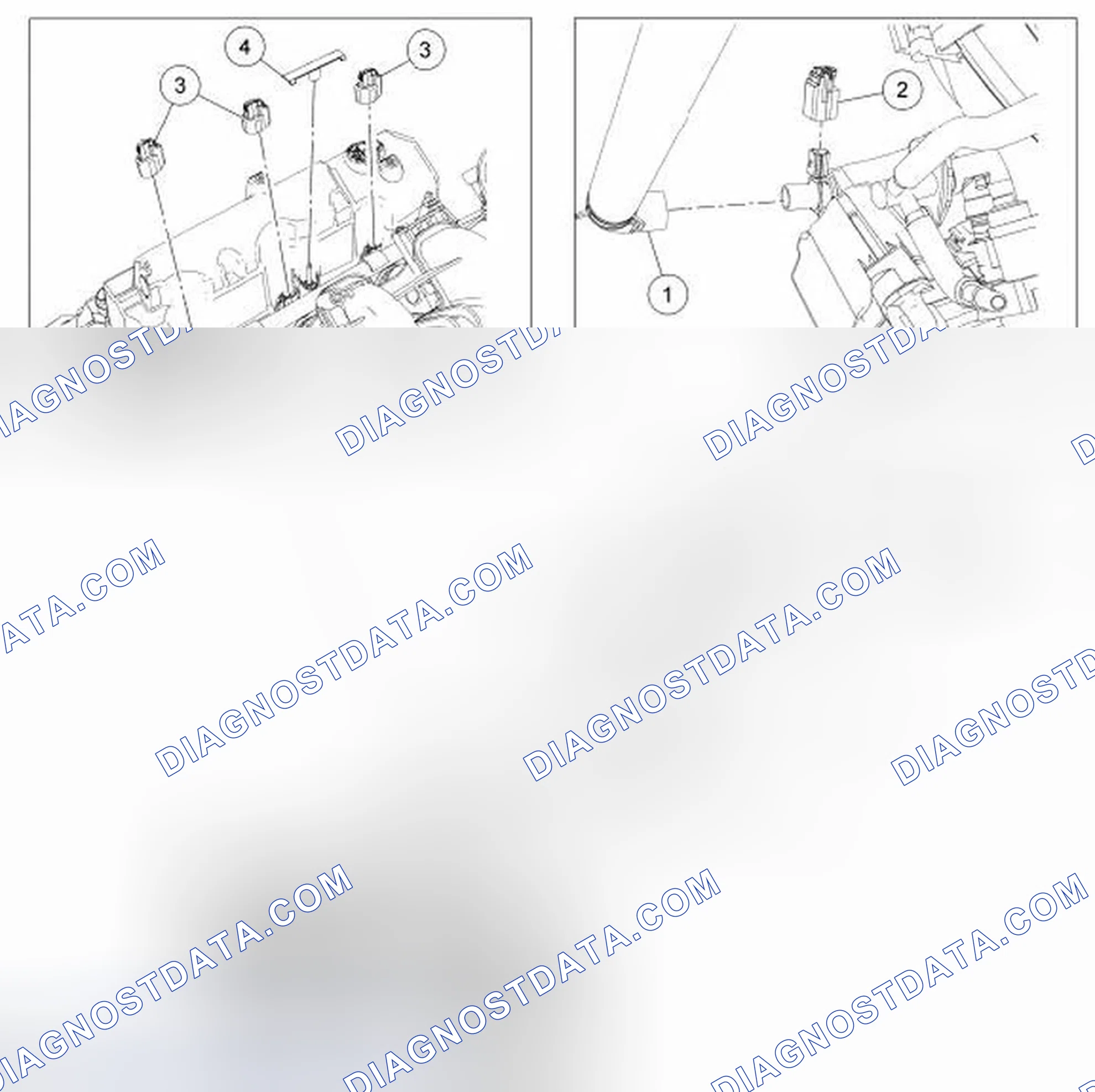 Scheme 250: Fuel Injector Wiring, PCV Hose and LH Valve Cover