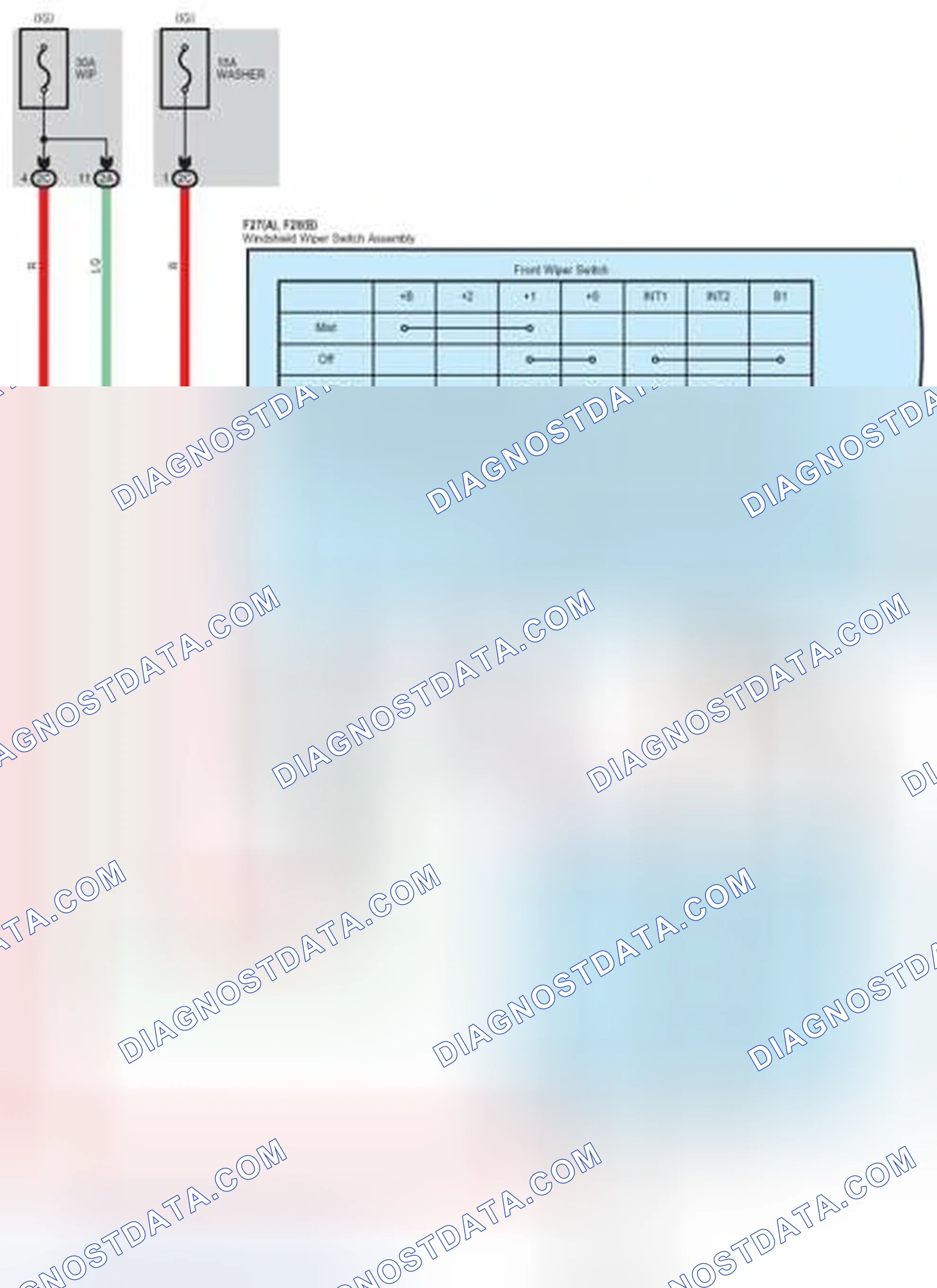 Scheme 327: Front Wiper and Washer (w/o Auto Wiper System)
