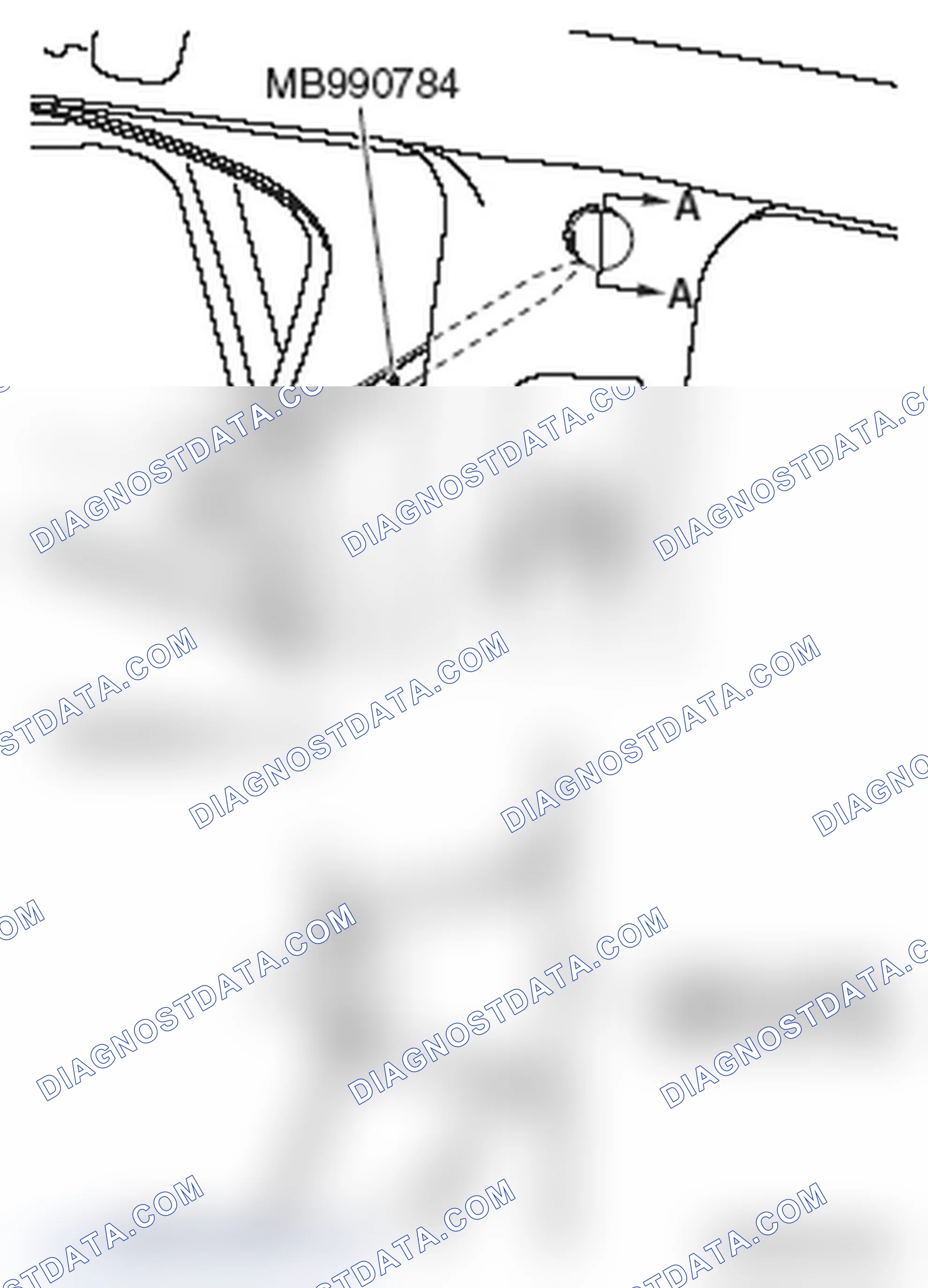 Scheme 16: << B >> UPPER CENTER PILLAR TRIM CAP REMOVAL