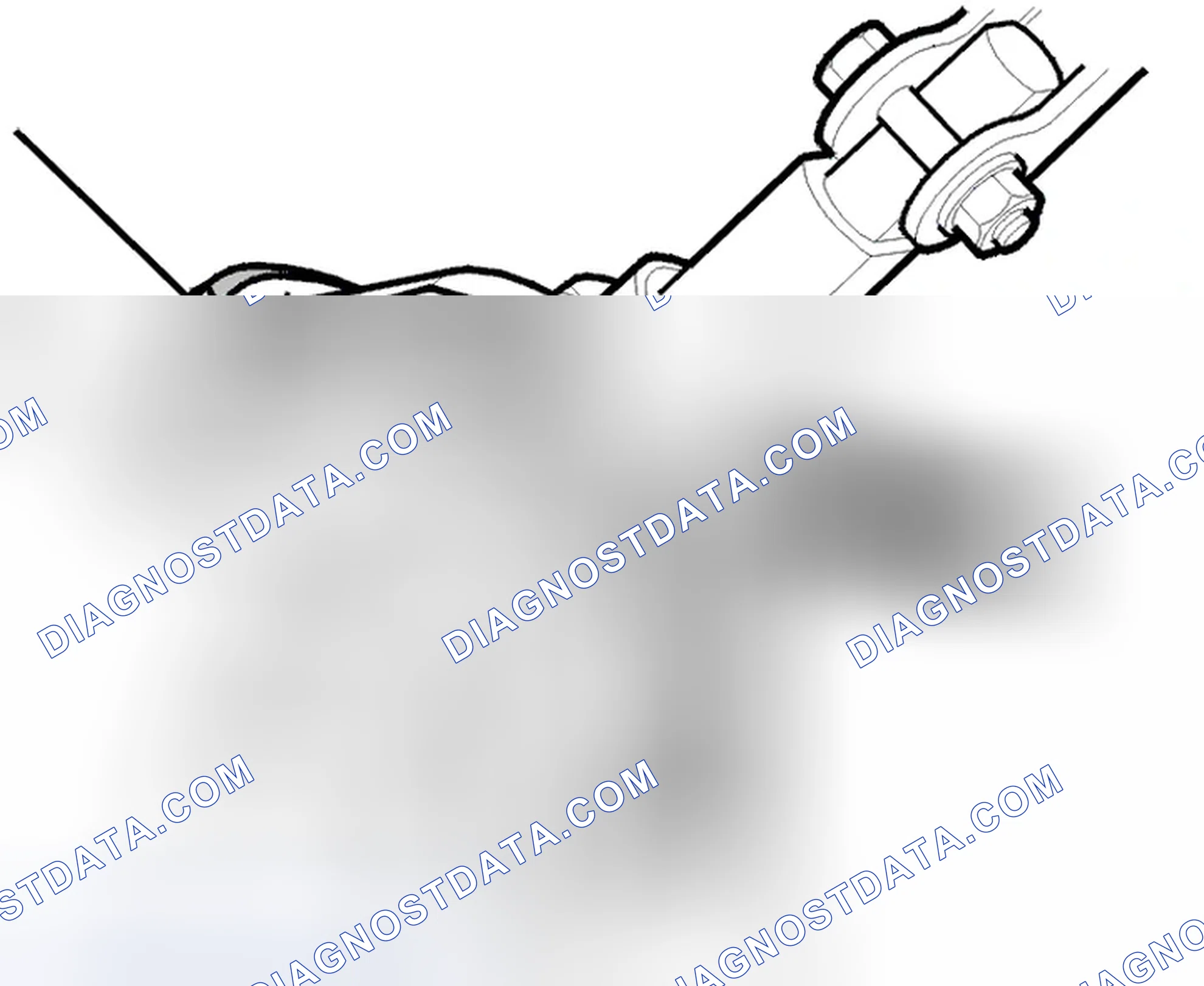 Scheme 11: Checking the steering gear bearing in the boot at the firewall