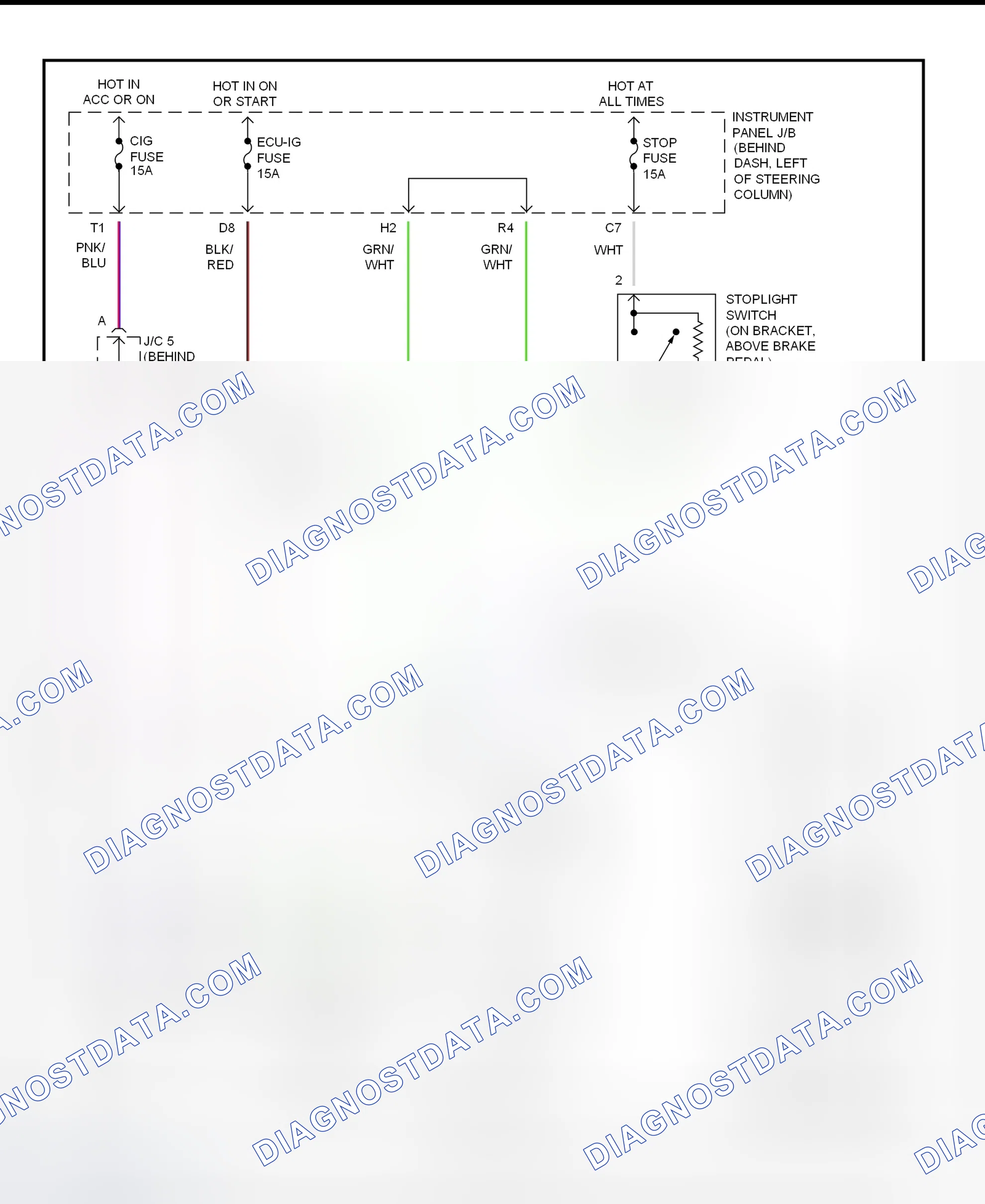 Scheme 297: Shift Interlock System Wiring Diagram (2001 - Toyota Camry 2.2L CNG)