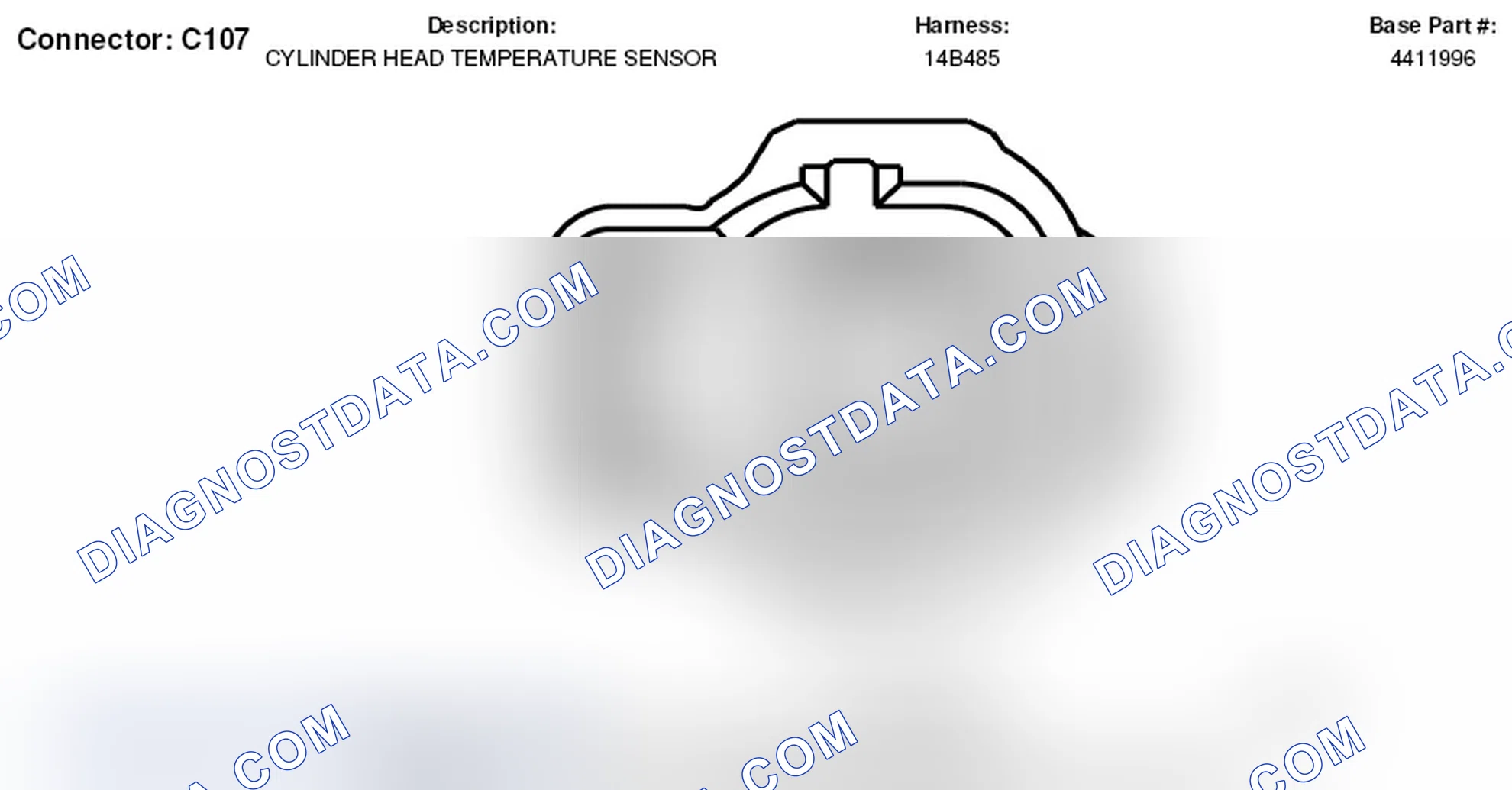 Scheme 9: Cylinder Head Temperature Sensor Connector End View (C107)