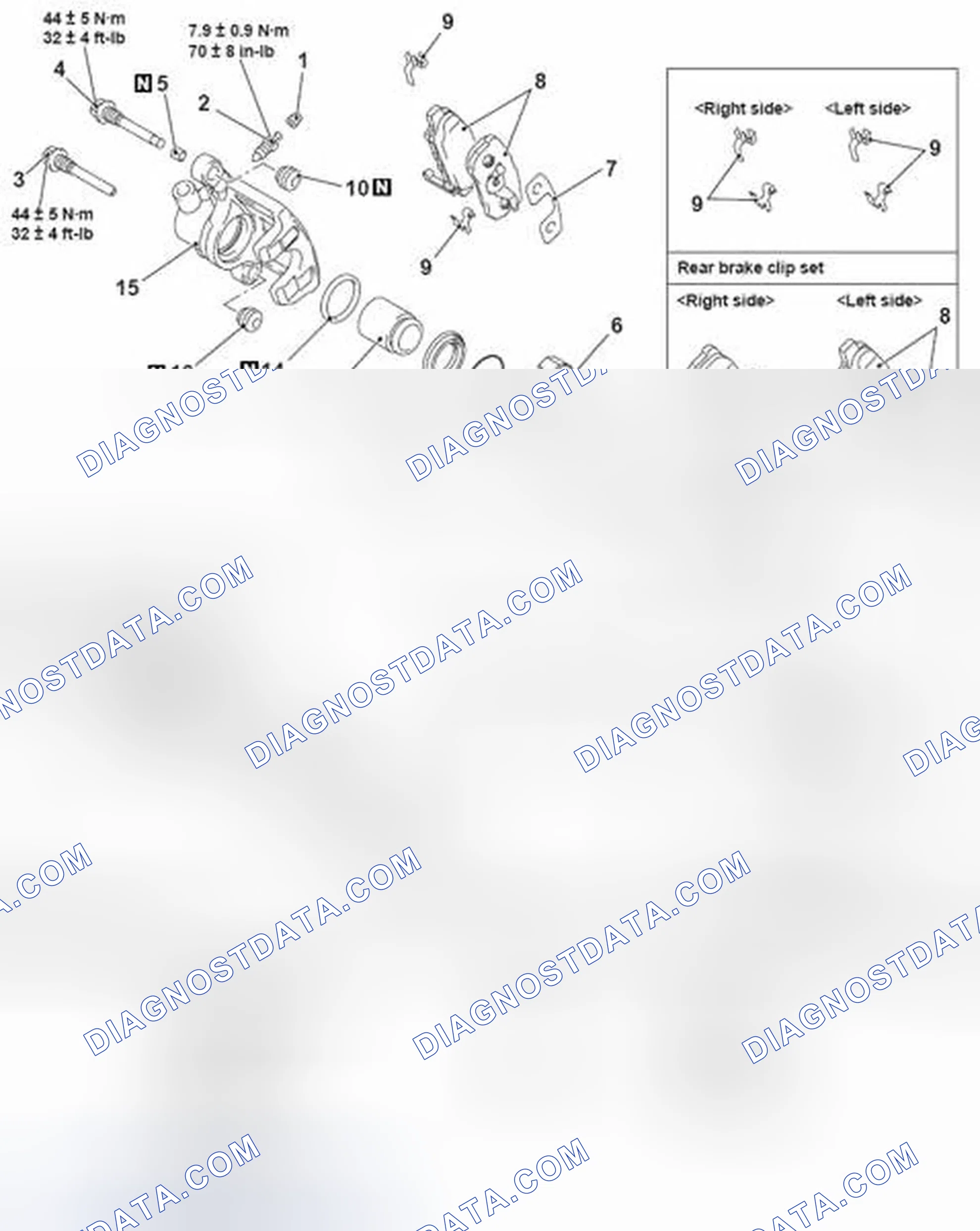 Scheme 18: DISASSEMBLY AND ASSEMBLY - 14-INCH REAR DISC BRAKE