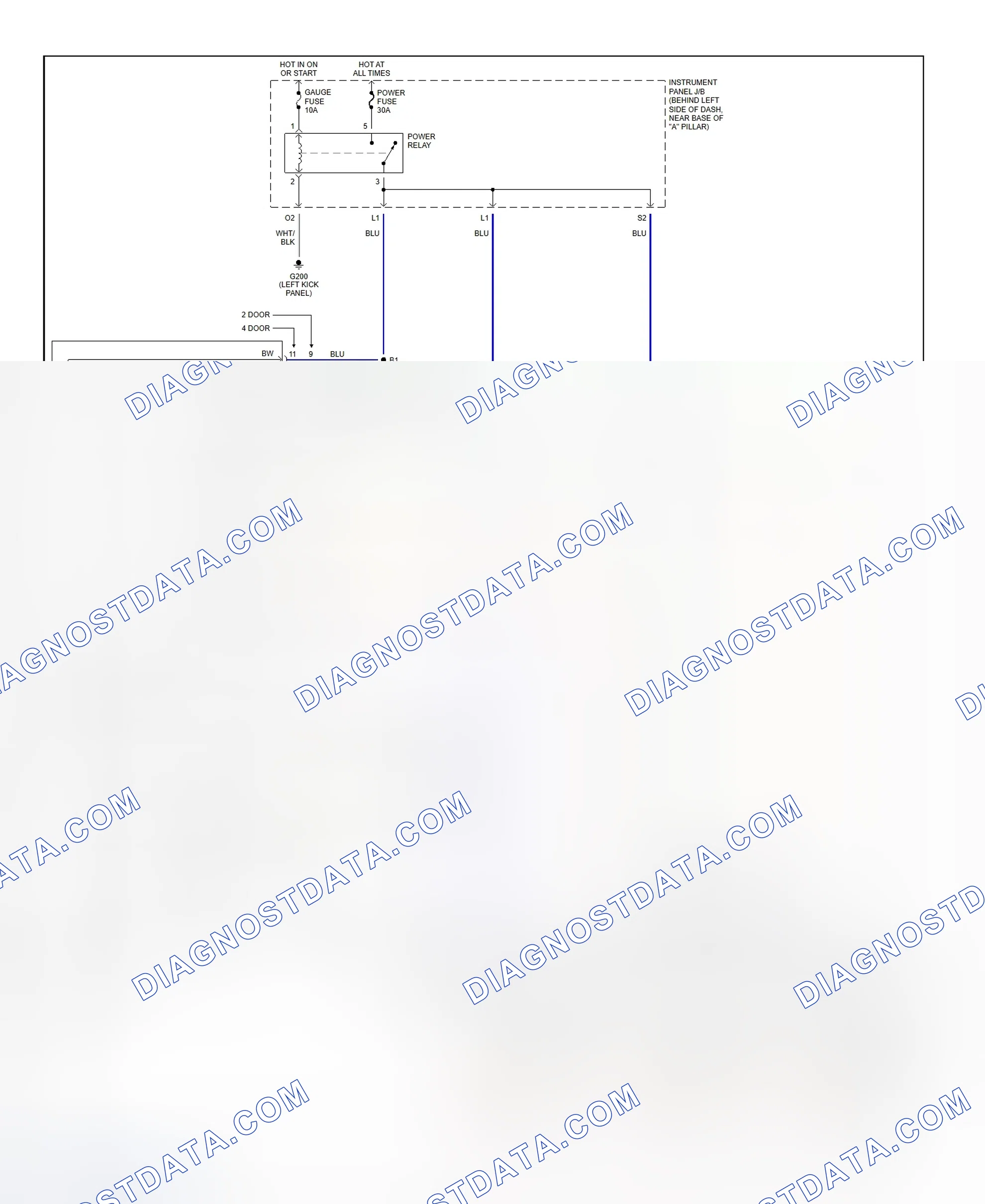 Scheme 25: Power Window System Wiring Diagram (ECHO)