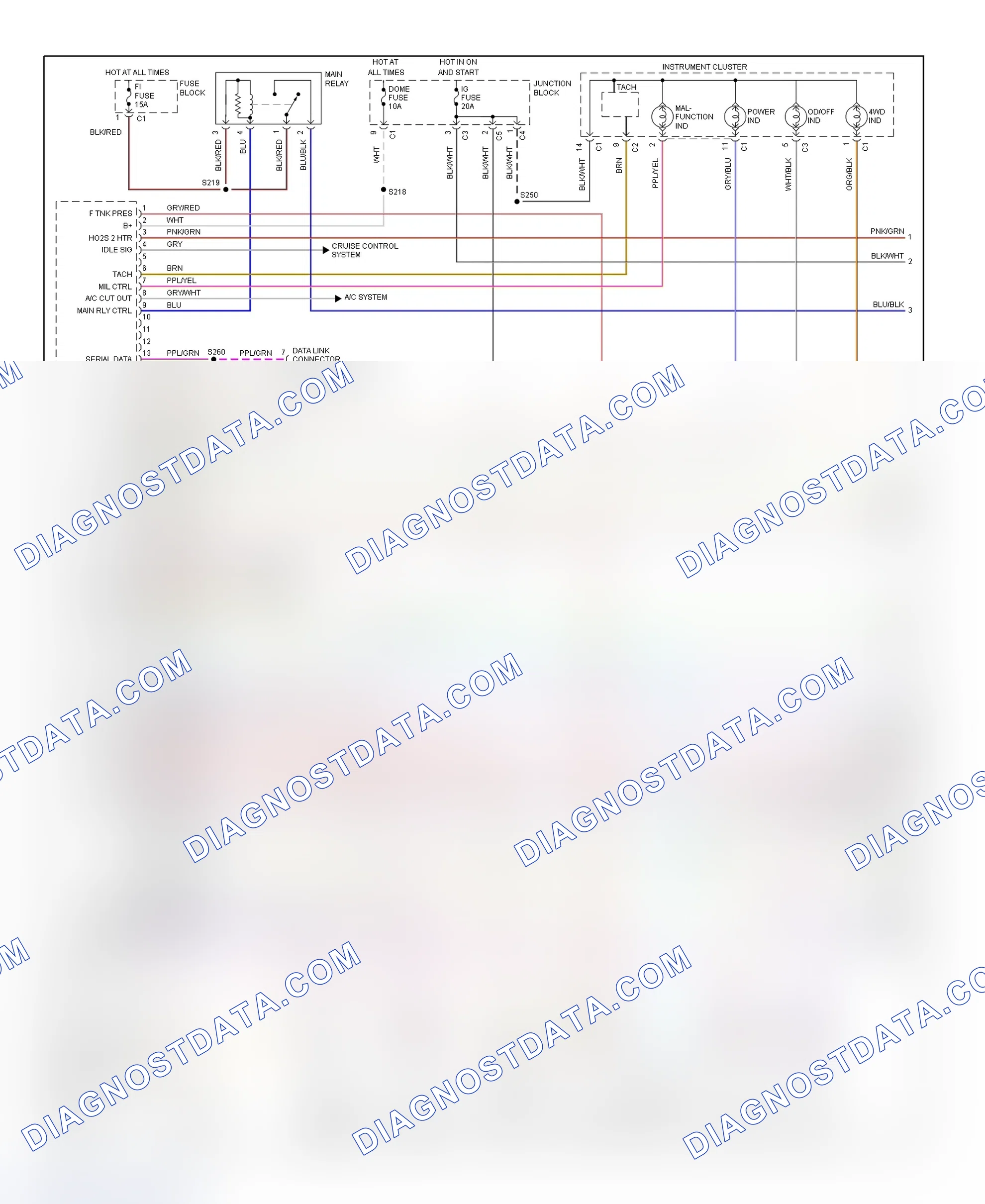 Scheme 182: PCM Wiring Diagram (Tracker - 2.0L - 1 Of 3)