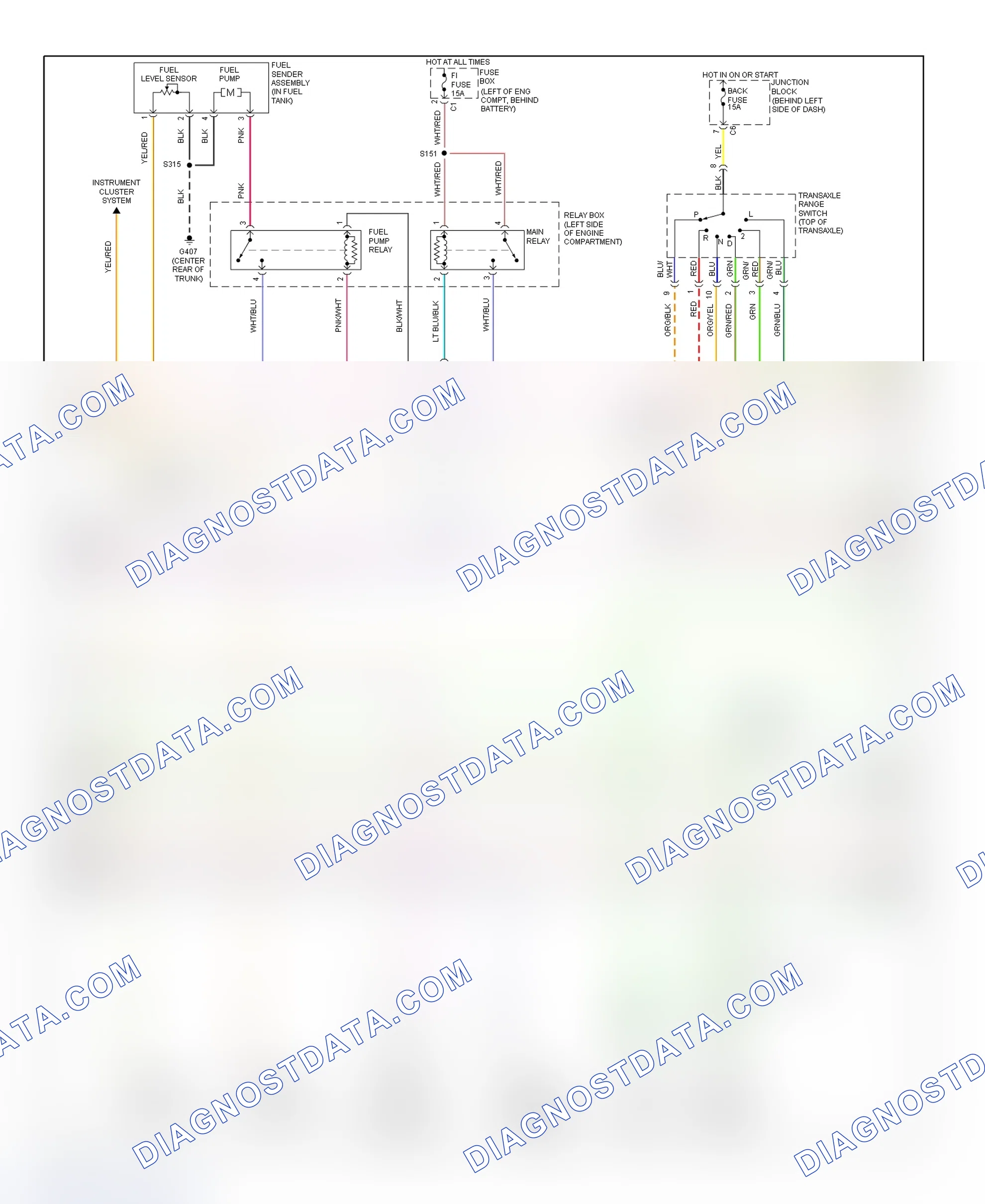 Scheme 144: PCM Wiring Diagram (Metro & Firefly (Canadian) - 1.3L - 2 Of 3)