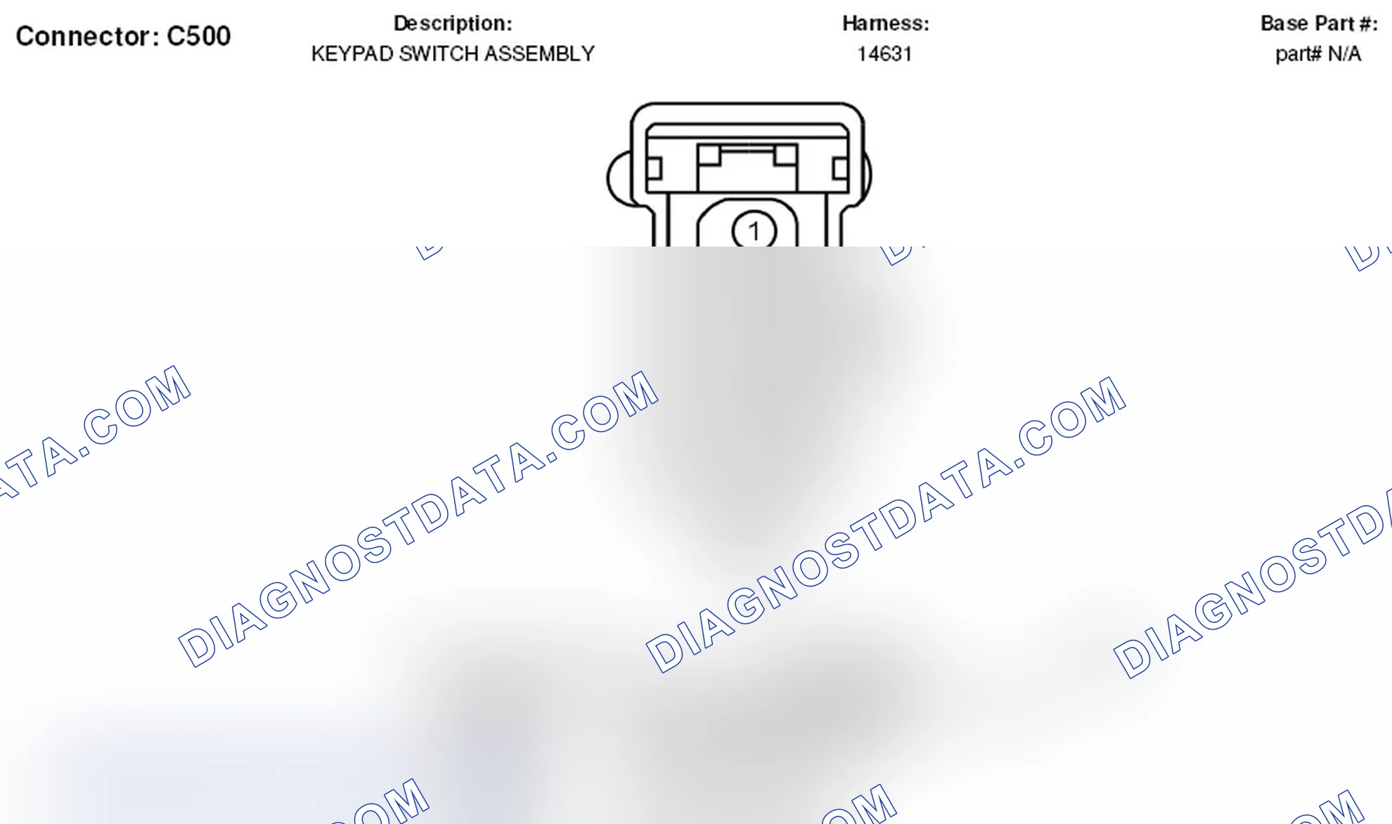 Scheme 138: Keypad Switch Assembly Connector End View (C500)