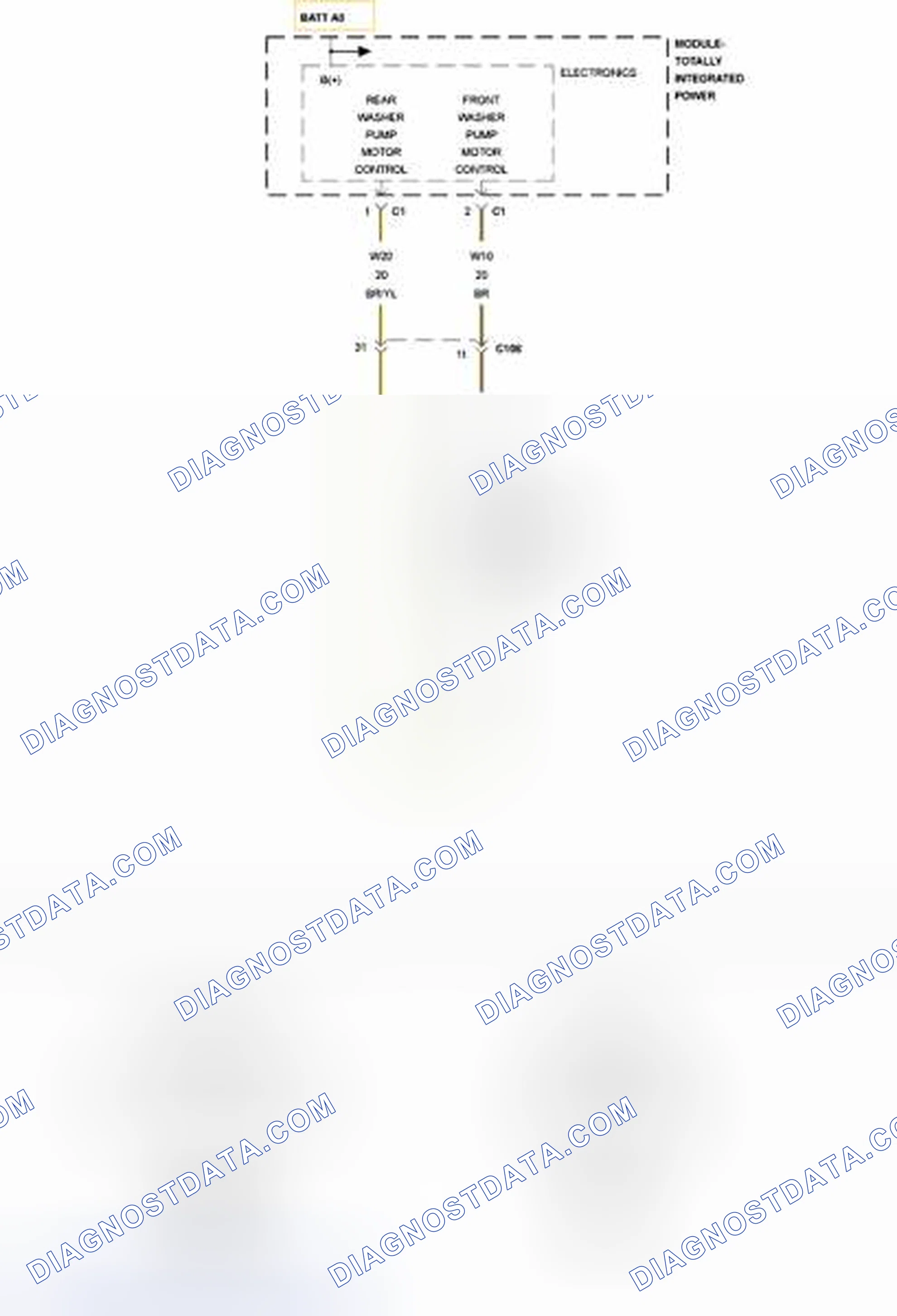 Scheme 189: B231F-FRONT/REAR WASHER MOTOR CONTROL CIRCUIT LOW