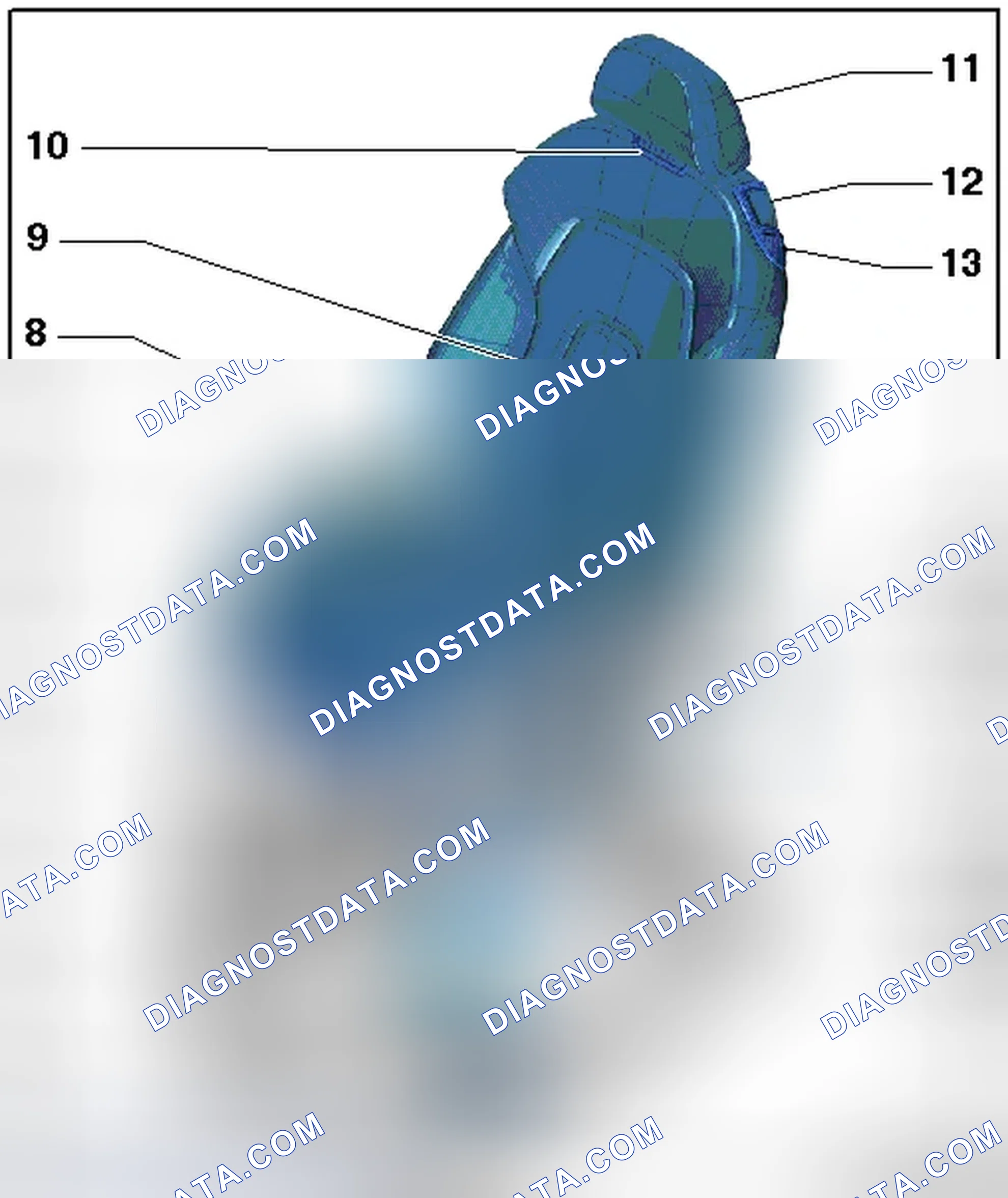 Scheme 538: COMFORT FRONT SEAT ASSEMBLY OVERVIEW