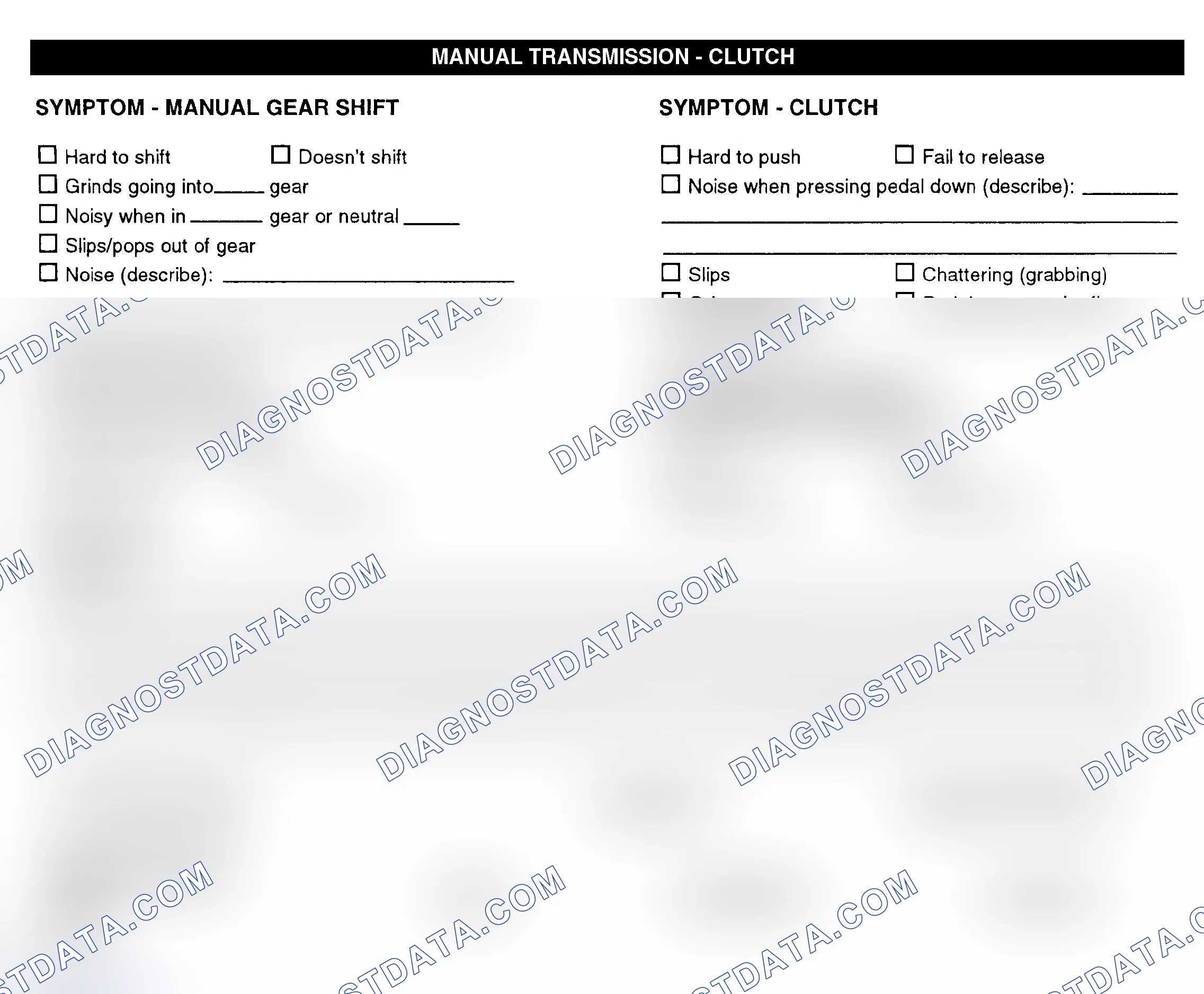 Scheme 10: Manual Transmission & Clutch