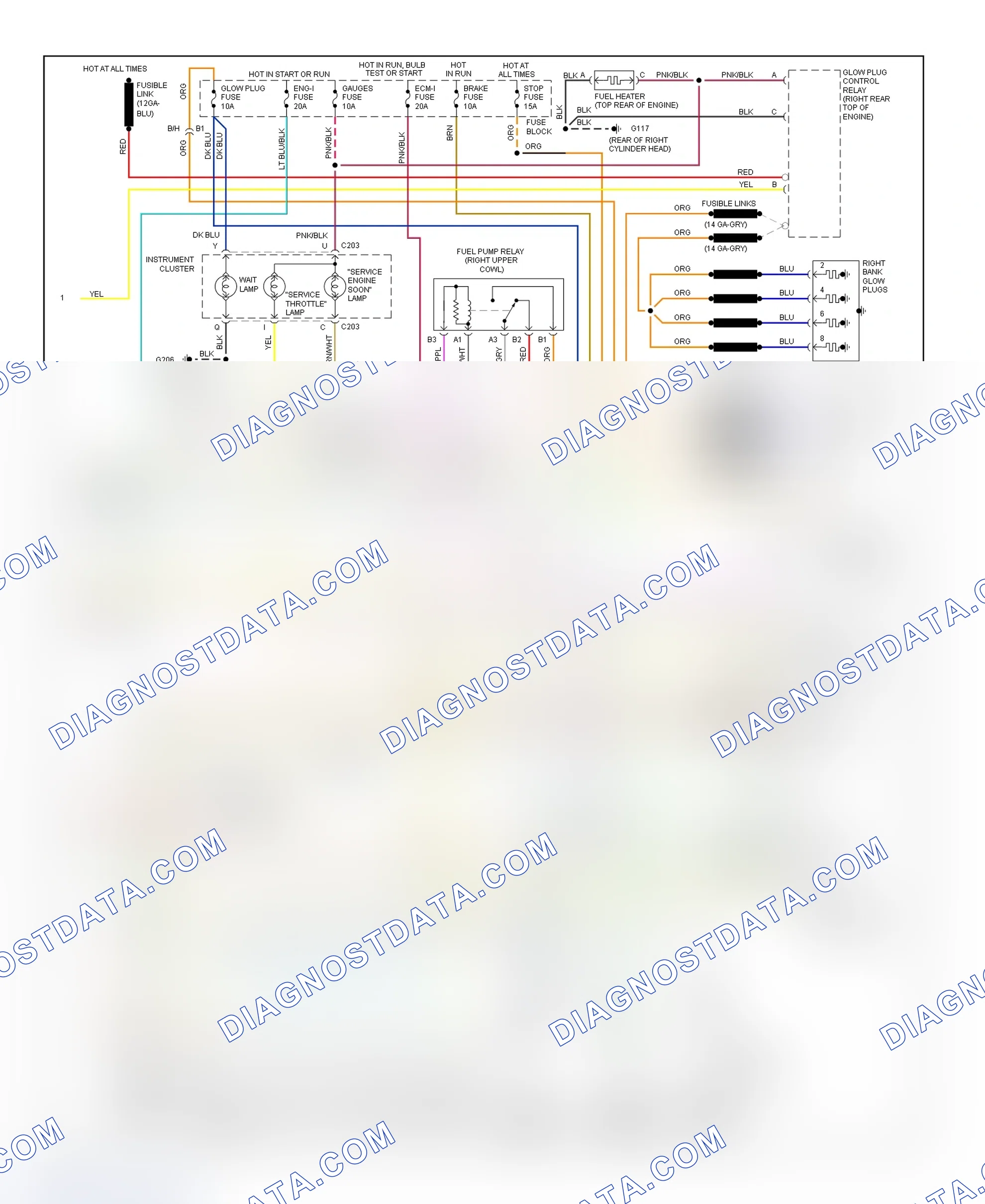 Scheme 230: Wiring Diagram ("C" & "K" Series Pickup, & Sierra - Diesel VIN F & P With M/T - 2 Of 2)
