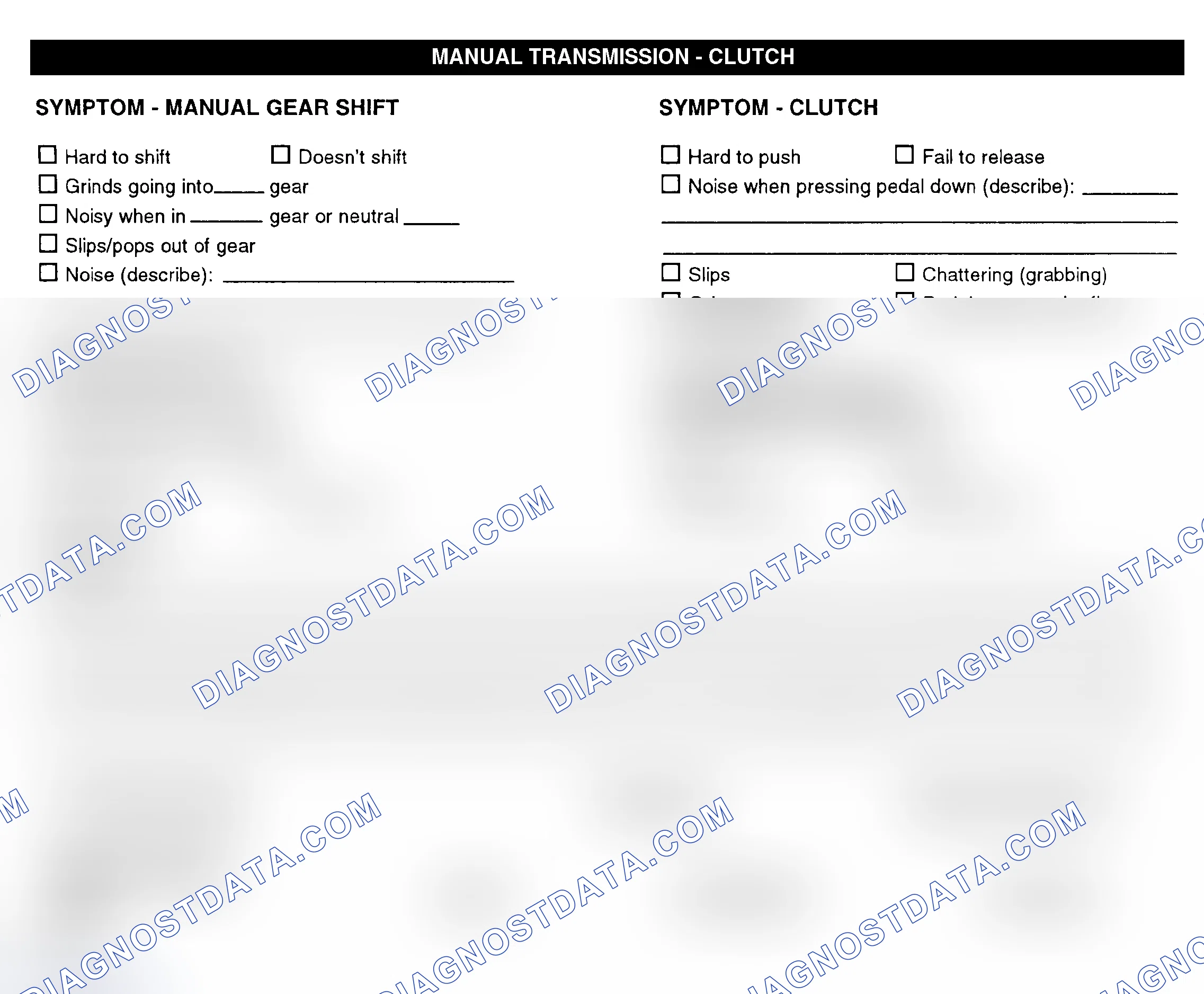 Scheme 10: Manual Transmission & Clutch