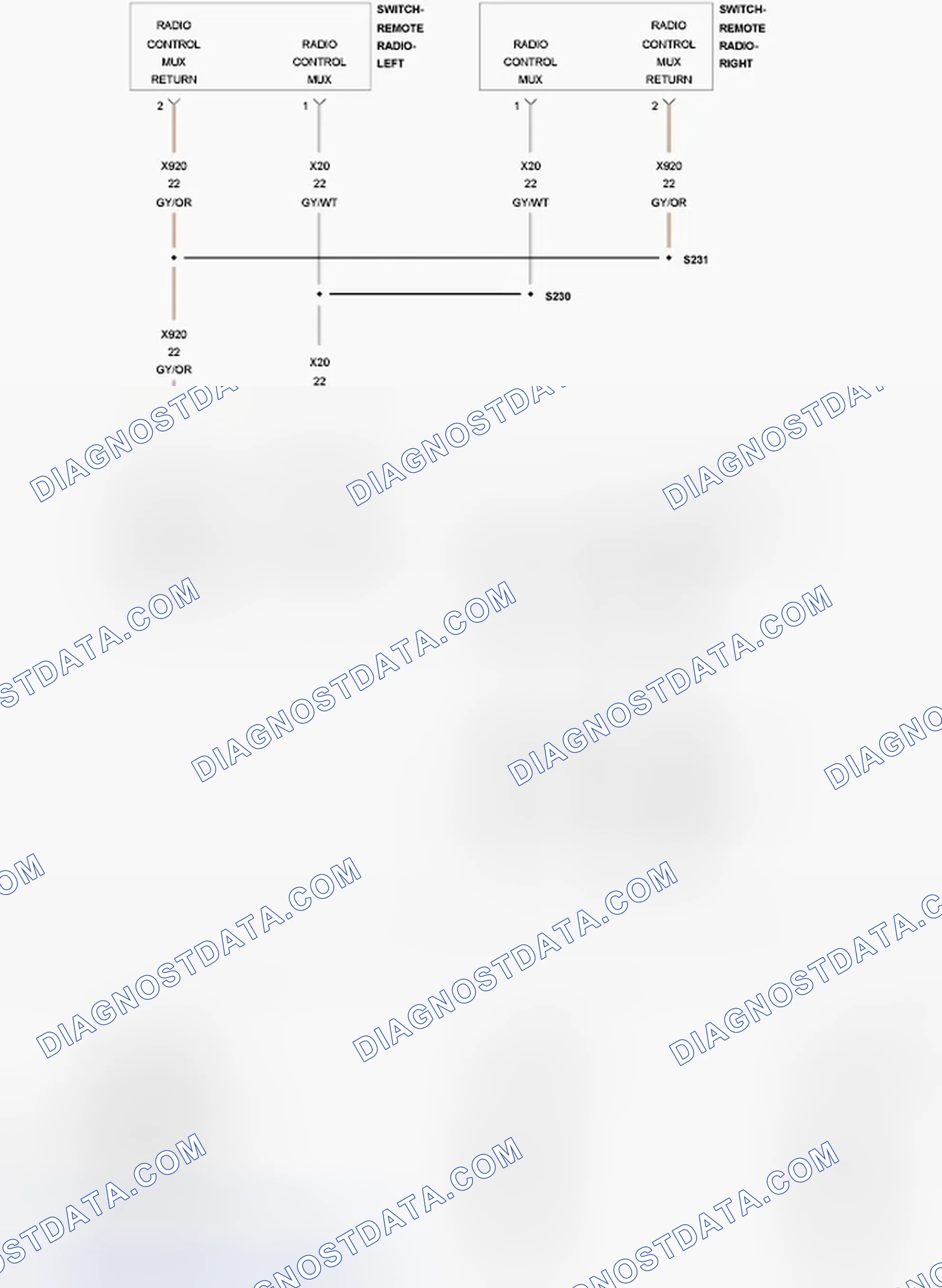 Scheme 3: B1427-REMOTE RADIO SWITCH INPUT CIRCUIT HIGH - WITHOUT EVIC