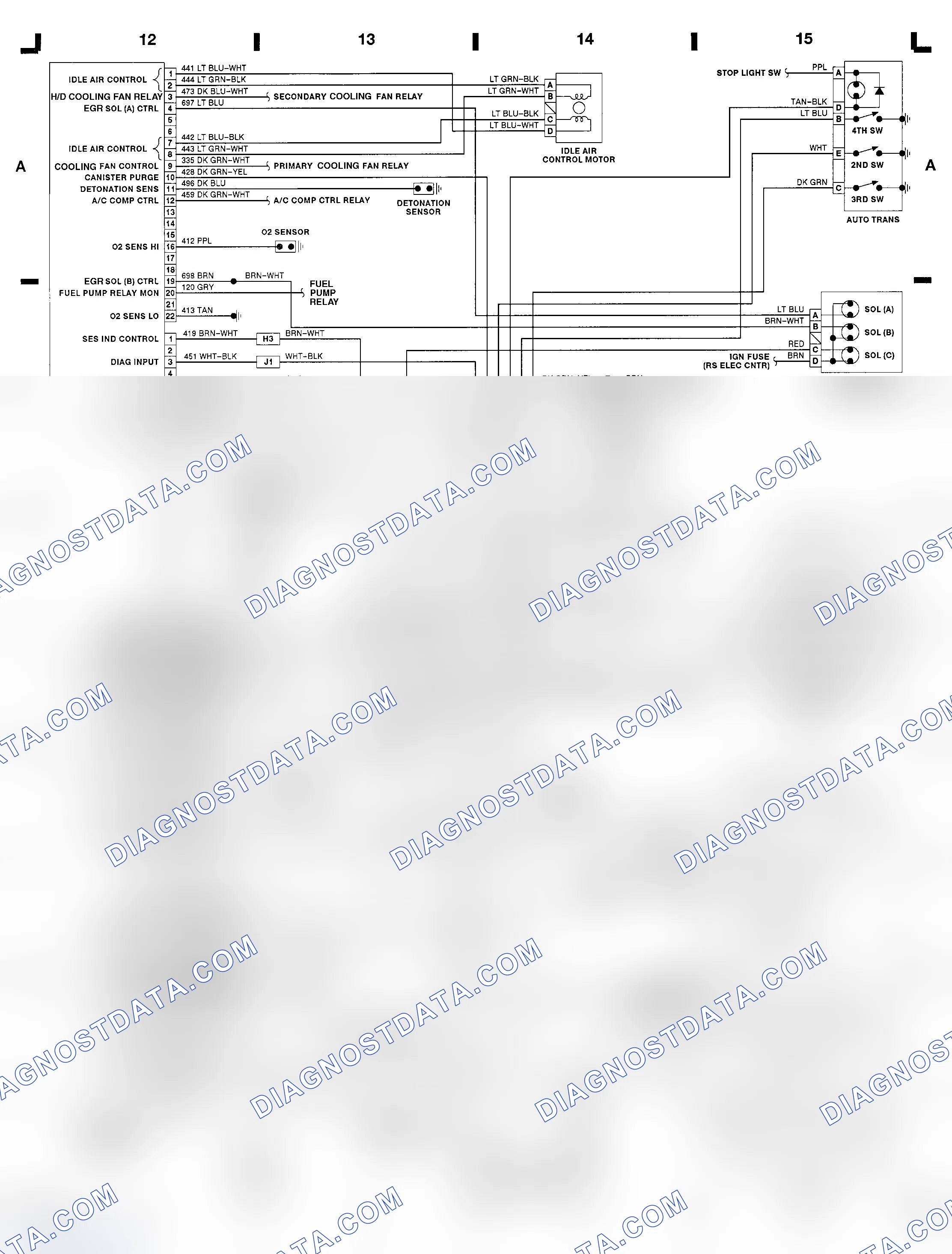 Scheme 16: 3.1L (VIN T) ECM Wiring Diagram (Grand Prix)