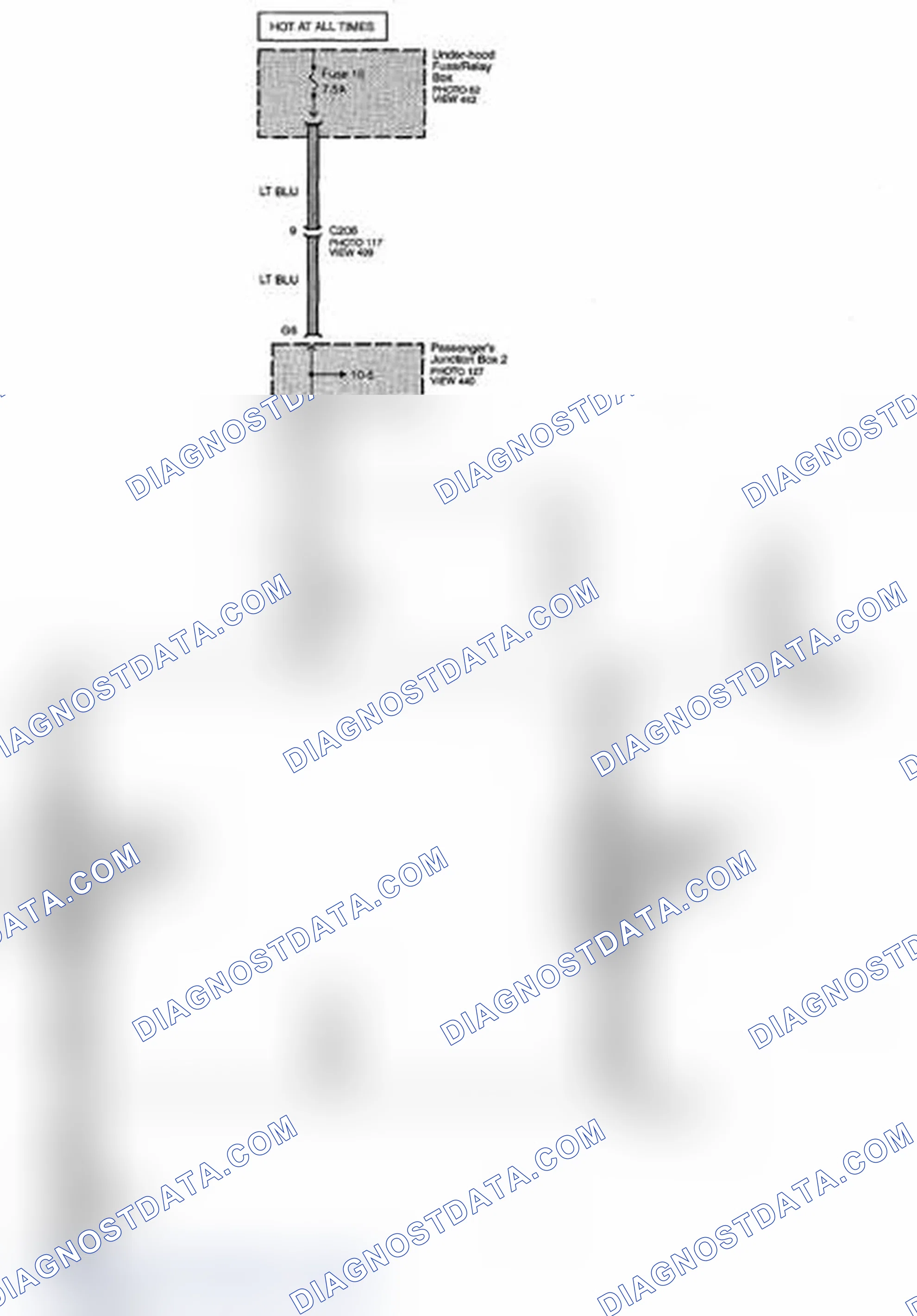 Scheme 247: Vanity Mirror Lights Circuit Diagram (Page 114-5)