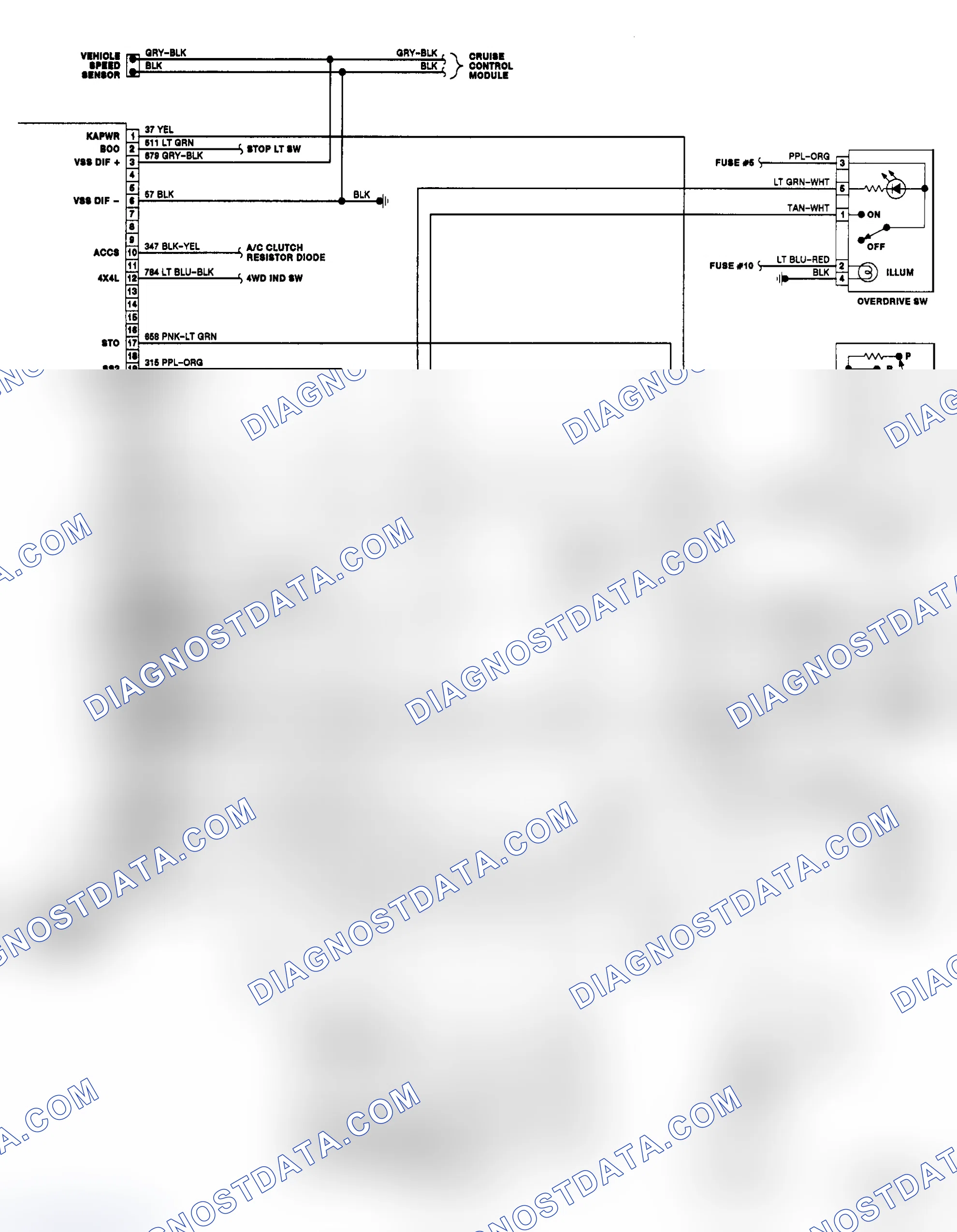 Scheme 143: E4OD Wiring Diagram (1989 Bronco & "F" Series - Gasoline)