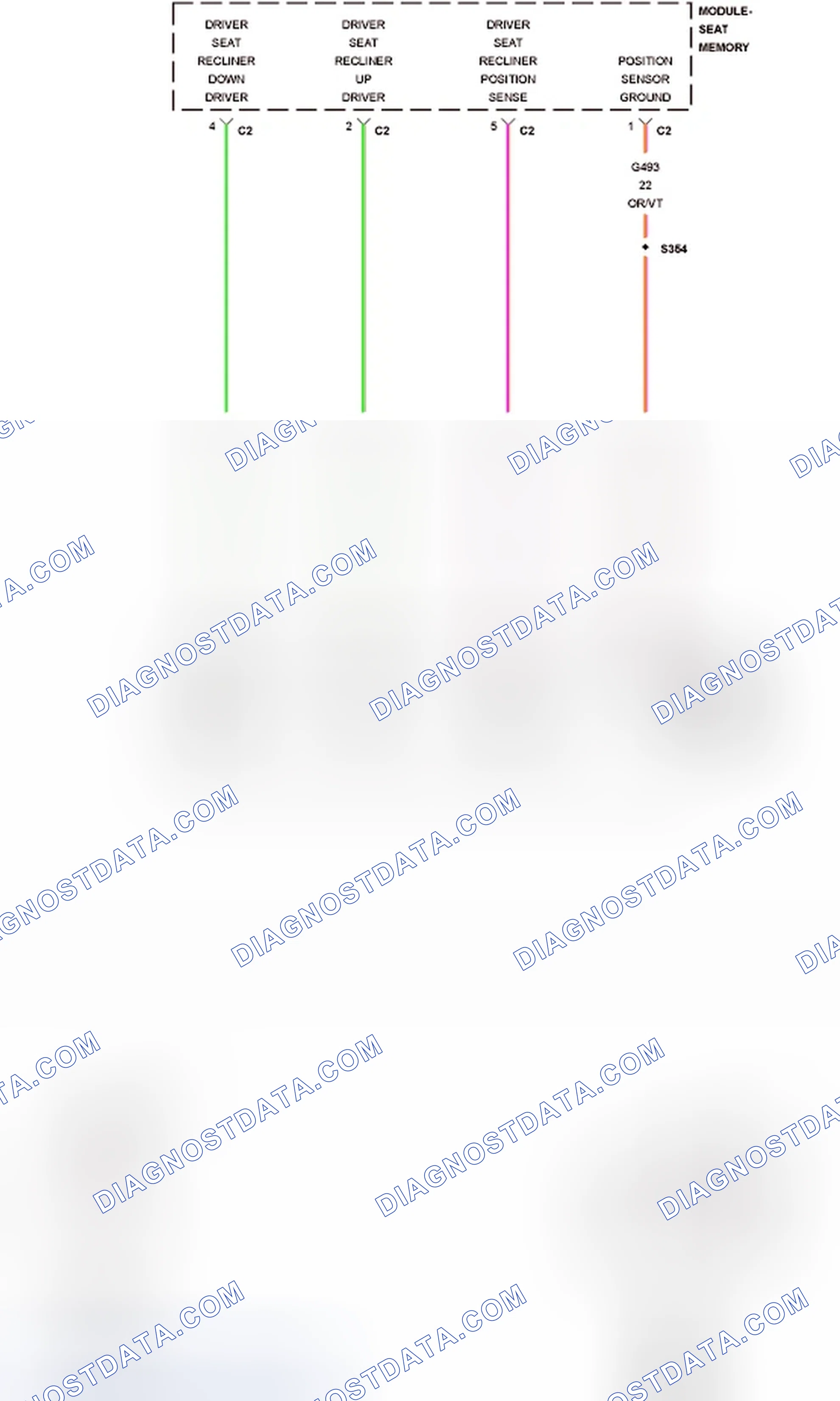 Scheme 227: B1D79-SEAT RECLINER POSITION SENSOR CIRCUIT LOW