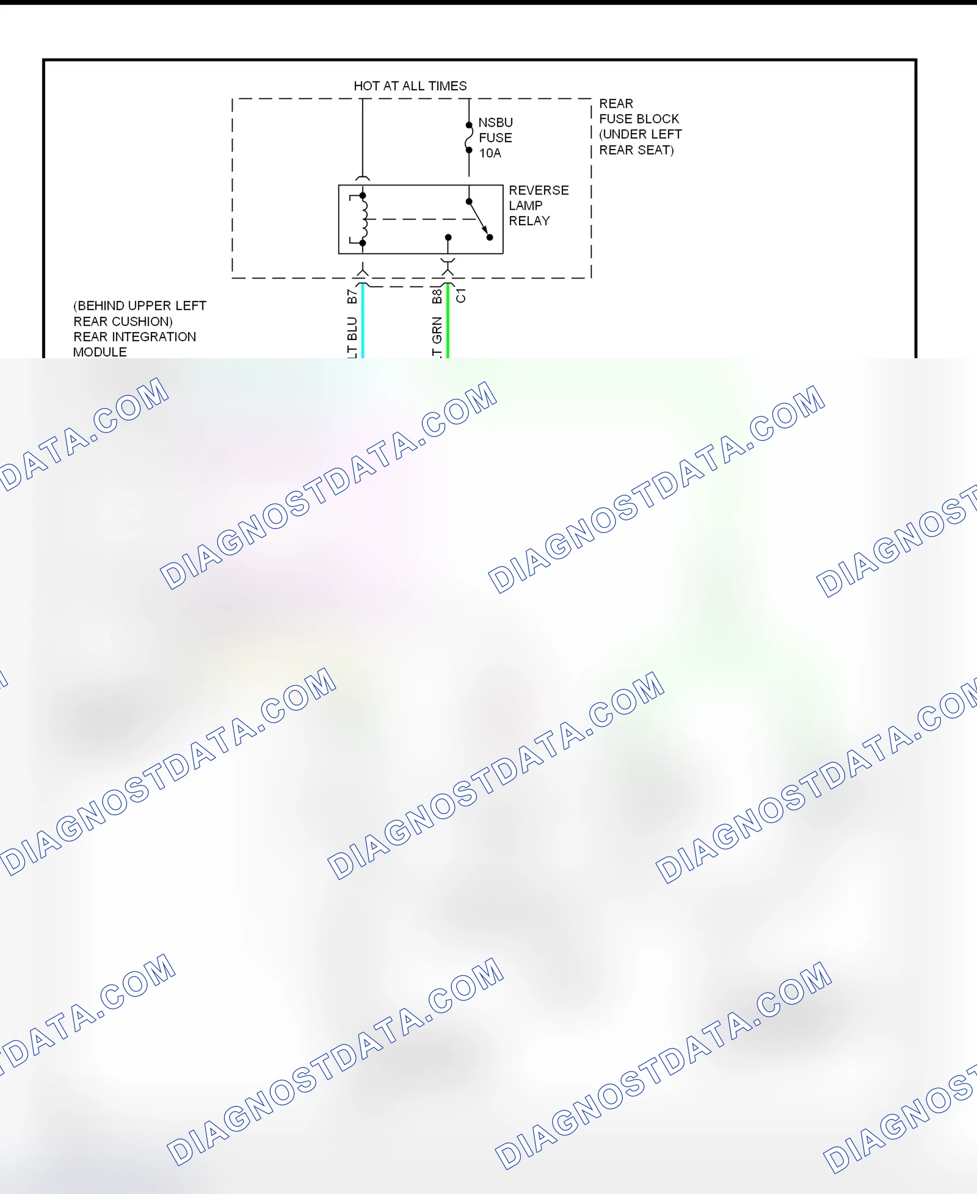 Scheme 62: Back-Up Lights Wiring Diagram (LeSabre)