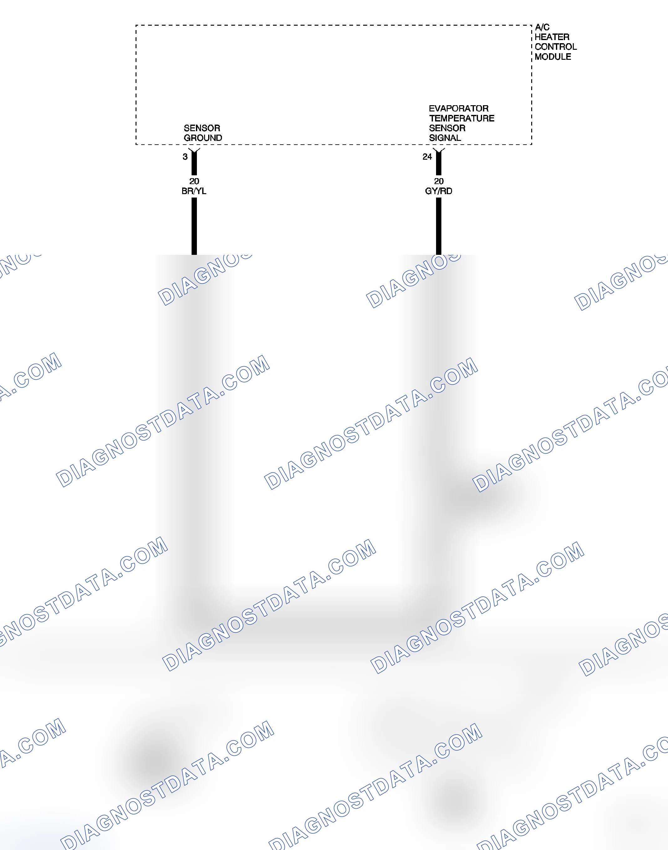Scheme 25: EVAPORATOR TEMPERATURE SENSOR CIRCUIT