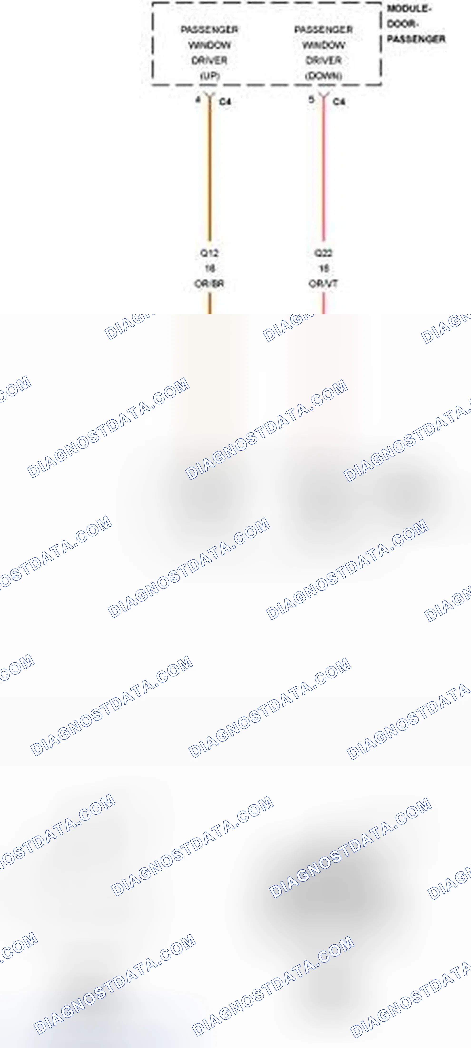 Scheme 256: B185E-11-PASSENGER WINDOW CONTROL - CIRCUIT SHORT TO GROUND