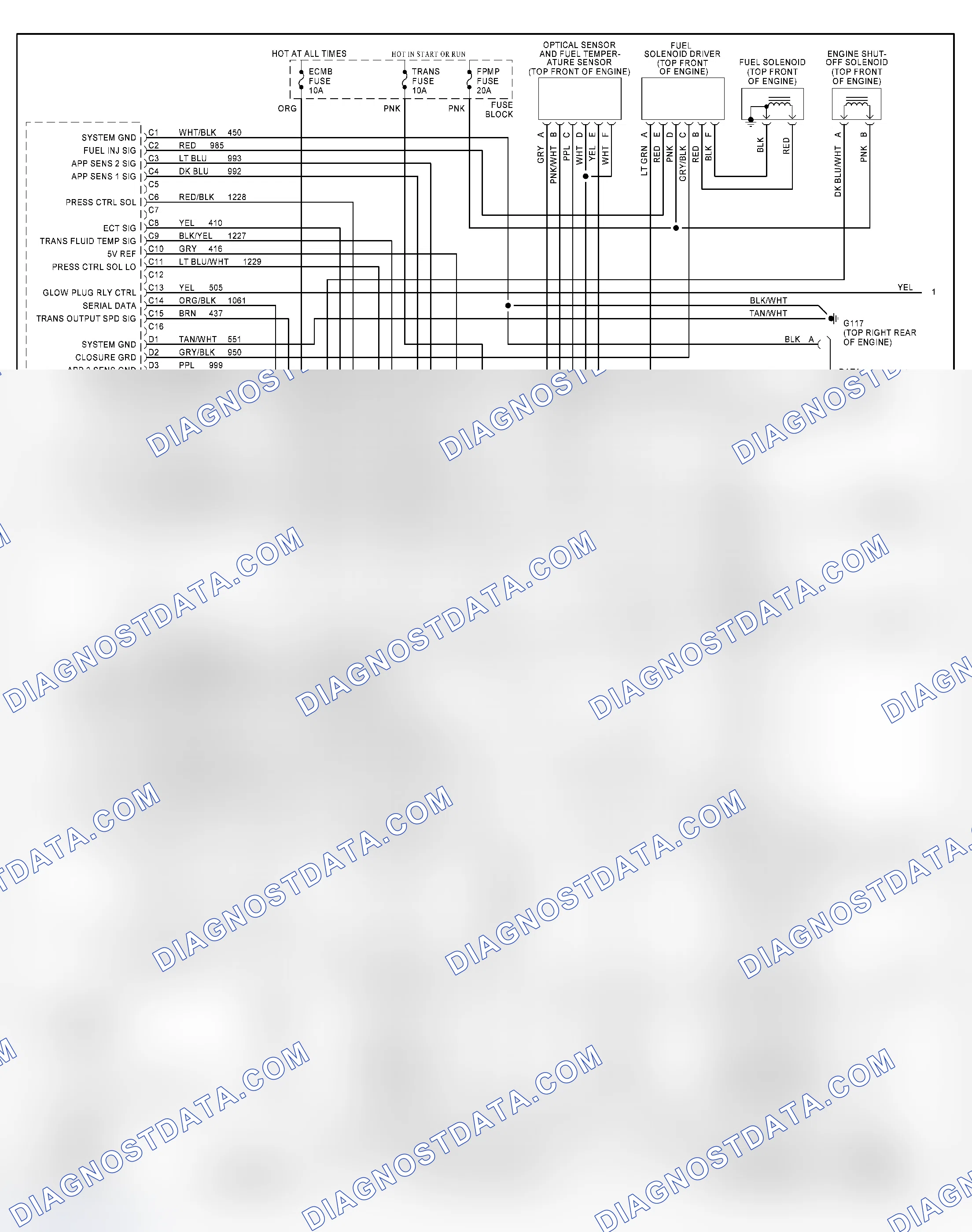 Scheme 395: Wiring Diagram For Van - VIN P With 4L60-E (1 Of 2)